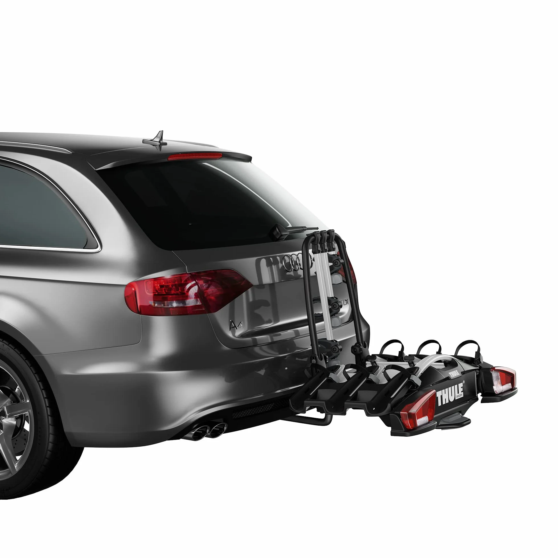 Thule Velocompact 13-pin Portabici Piattaforma Gancio Traino Czarny/aluminium, 3 rowery