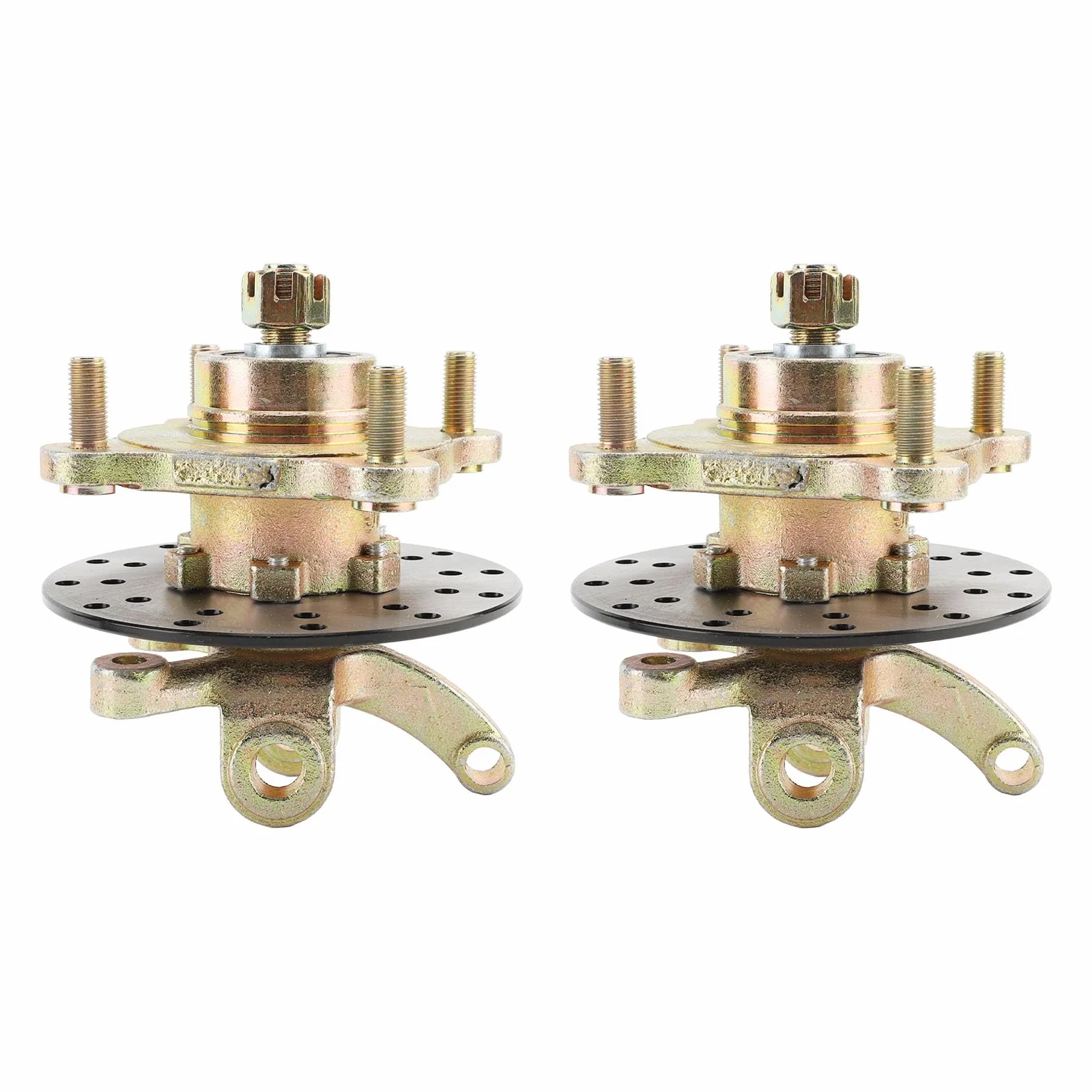 Mandrini Dell'articolazione dello Sterzo, Flangia del Mozzo Dell'asse della Ruota Mandrini dello Sterzo Mozzi delle Ruote Disco Freno per Carrello da Go Kart Quad ATV UTV