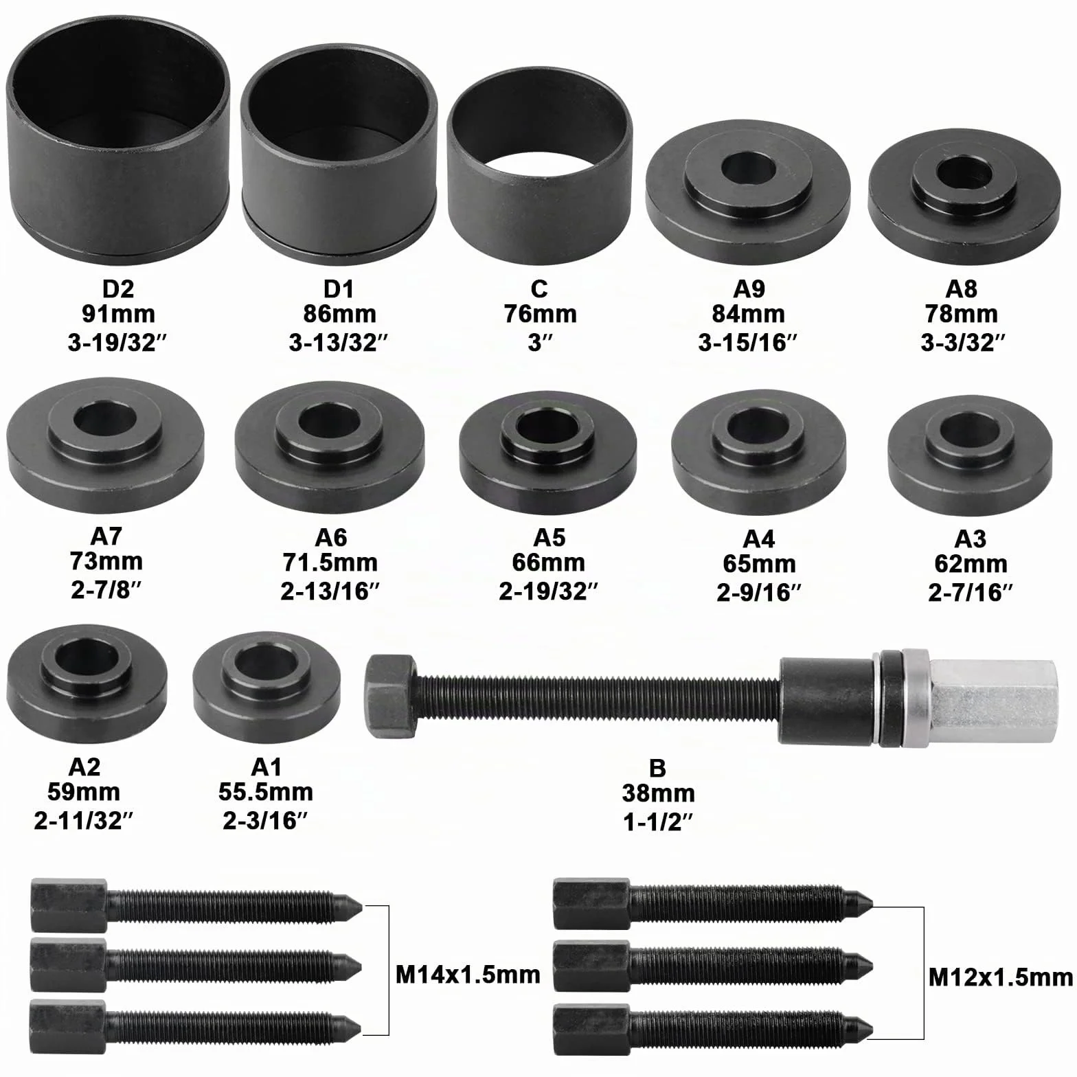 DAYUAN Cofanetto Estrazione Cuscinetto Ruota 20 pz Strumenti Auto Garage