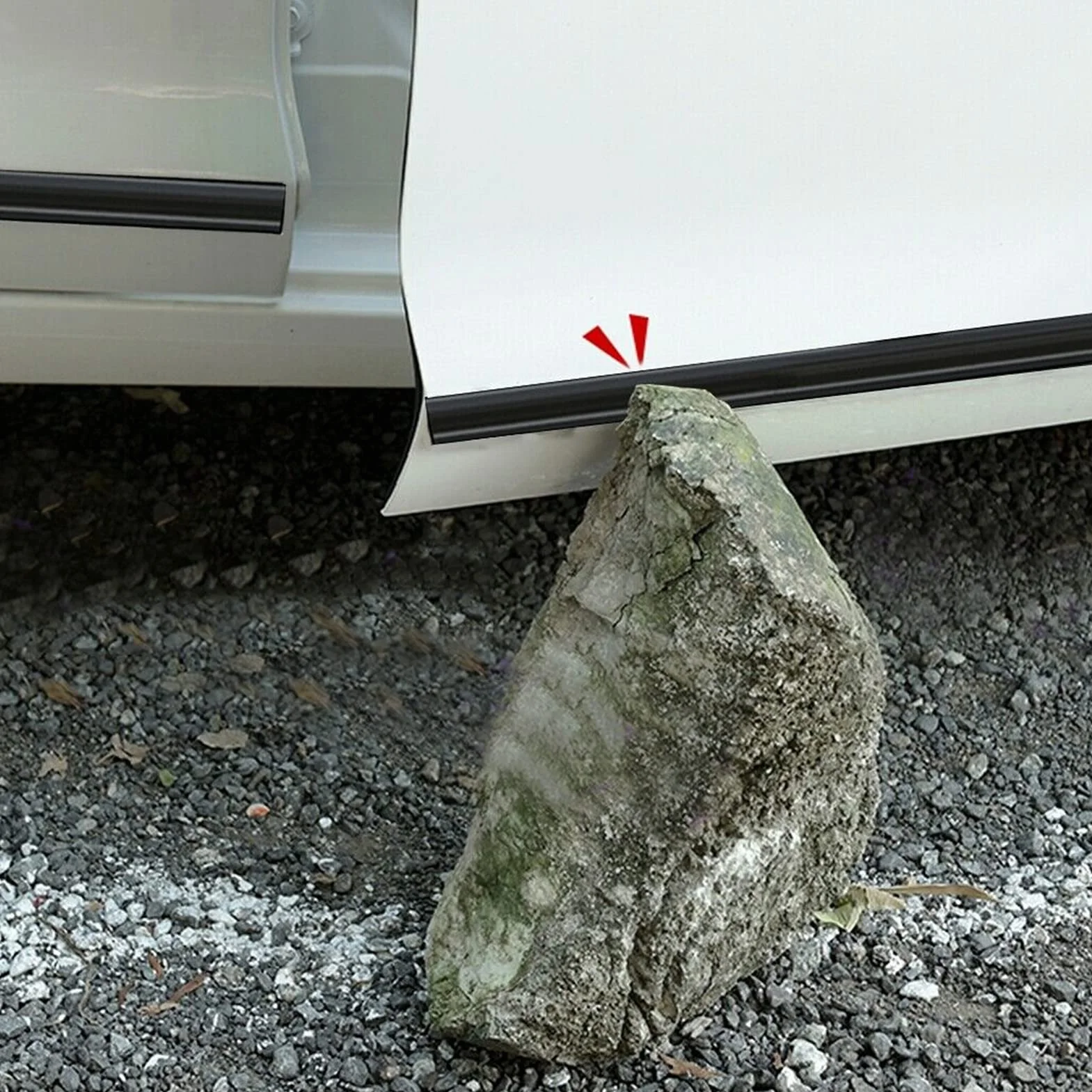 Qiilu 4 Pezzi Rivestimento Laterale Del Corpo Impermeabile Nero Brillante Protezione Universale Porta Modanatura Automobilistica