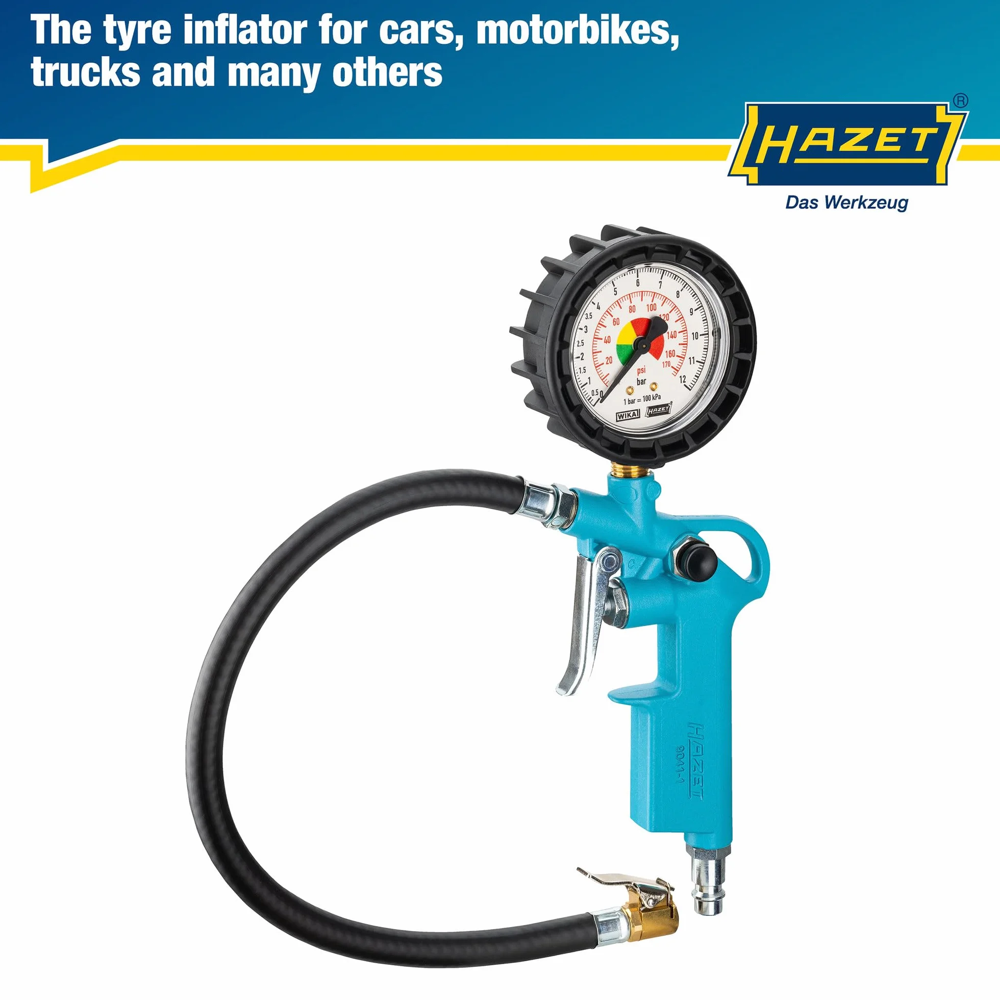 Hazet 9041-1 Strumento Per Controllo Pressione Pneumatici Argento