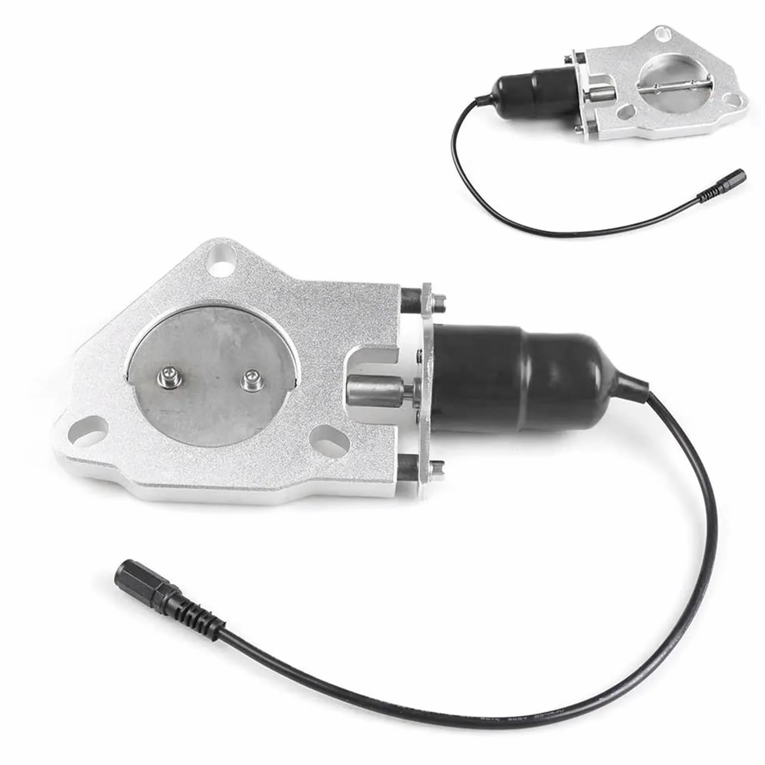 Valvola di Controllo dello Scarico Doppio da 3'' Pollici E 76 Mm con Telecomando Valvola di Scarico Elettrica Auto Kit di Ritaglio Tubo A Y Terminale di Scarico per Auto