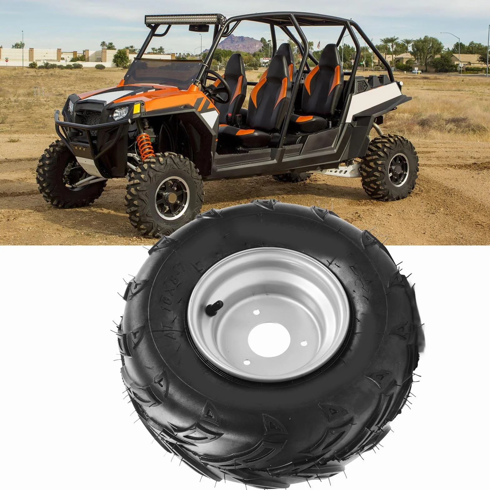 Pneumatici 16 x 8 7 per tutte le stagioni per ATV, UTV, Go-kart, veicoli pesanti con installazione integrata