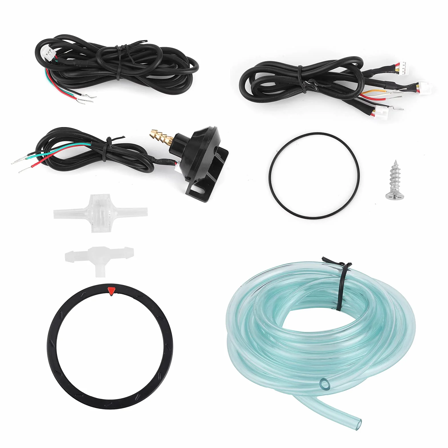 Misuratore di Pressione del Manometro Turbo Boost 0‑200 Kpa Retroilluminazione a LED 60 Mm/2,5 Pollici di Diametro Universale per Auto 12V