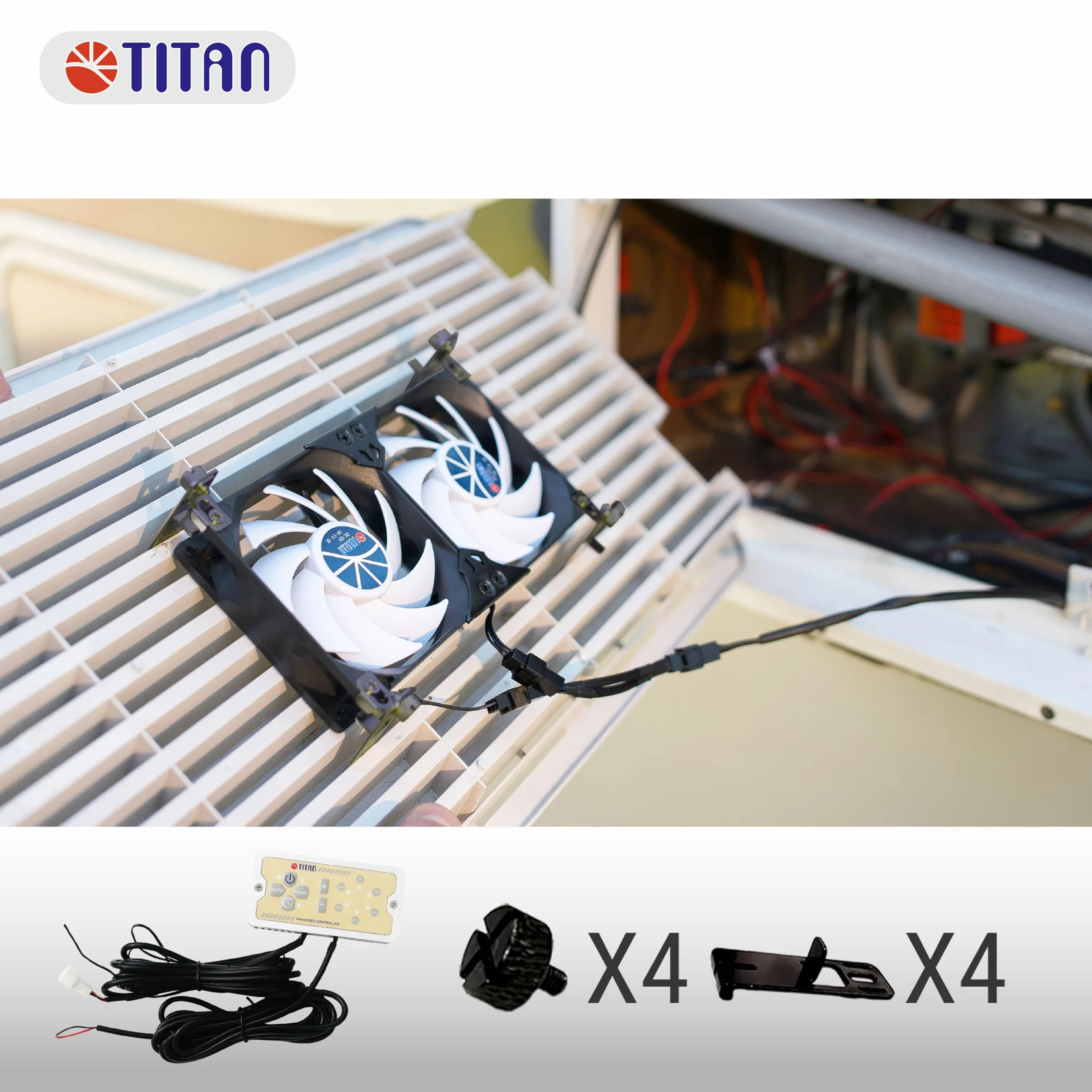 TITAN Ventola Doppia Frigorifero 140mm