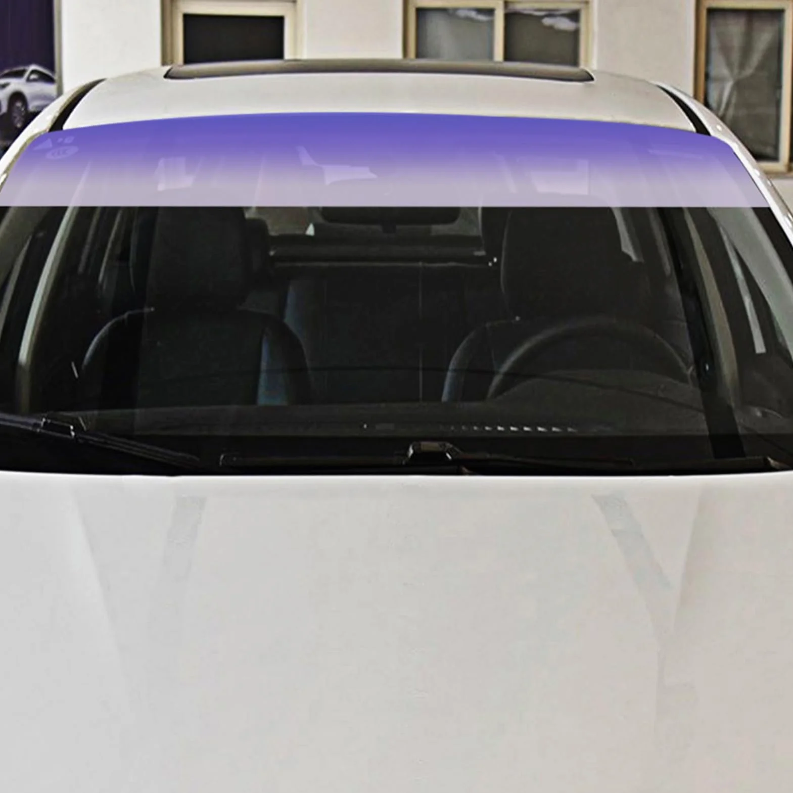 Striscia Parasole Per Auto - Pellicola Di Protezione Solare | Striscia Parasole Per Parabrezza Anteriore Auto | Pellicola Oscurante Per Vetri Automobile | Adesivo Per Parabrezza Per Automobile