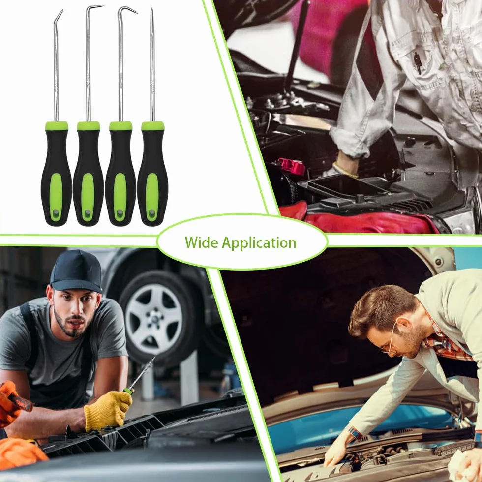Set di 8 Pezzi Ganci per Paraolio 15-17cm Kit Estrattore per Paraolio con Impugnatura Antiscivolo Strumento di Rimozione Guarnizione O-ring per Auto