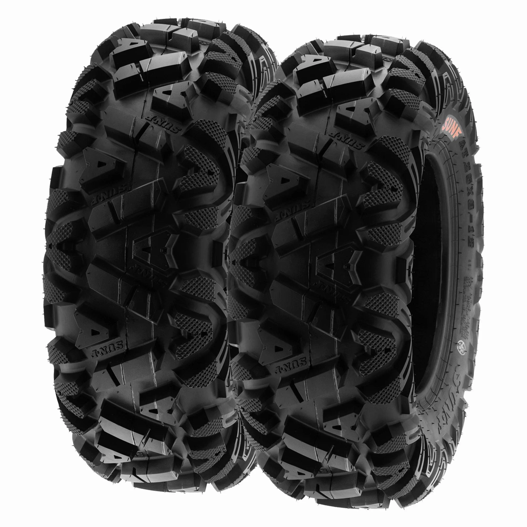 SunF A033 25x8-12 25x8x12 Quad ATV UTV Pneumatici, 6 PR, Tubeless Quad Pneumatici POWER I E4 Mark, set di 2