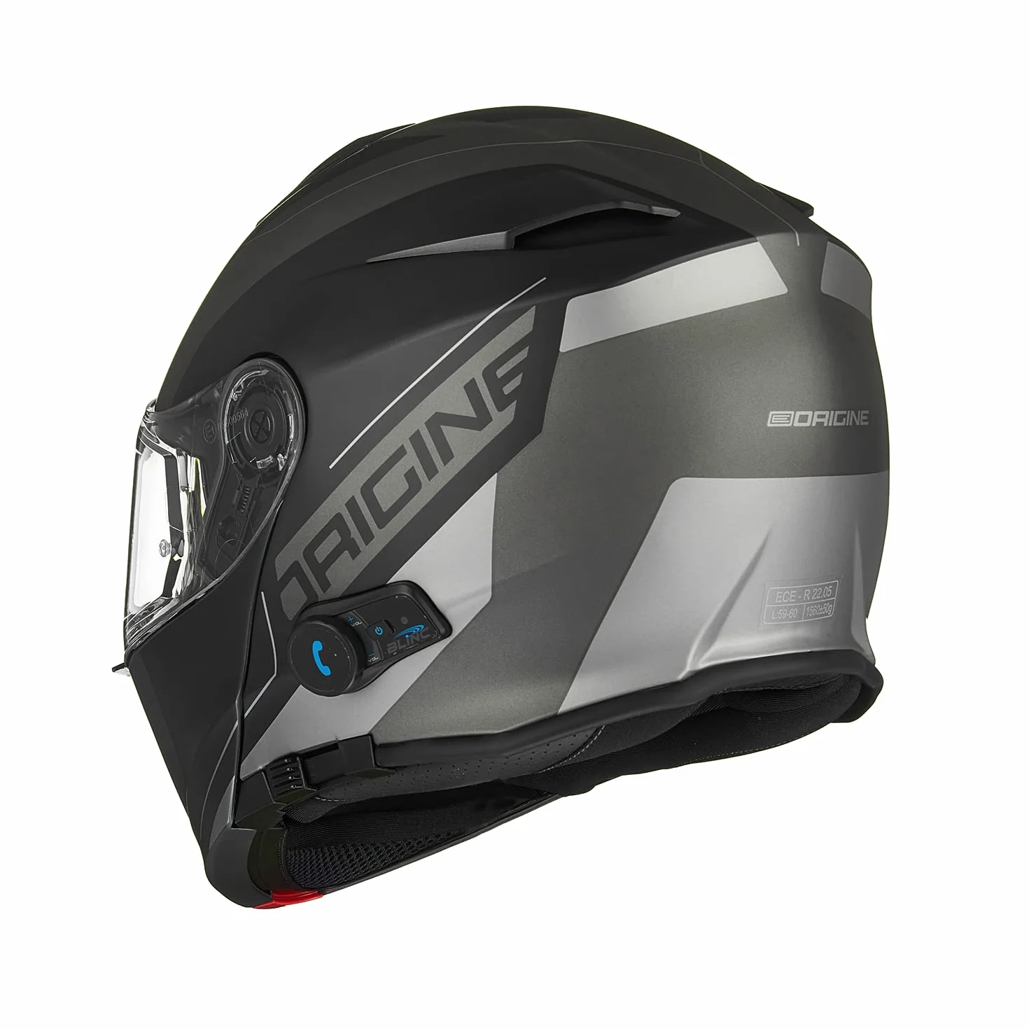 ORIGINE Casco Moto Modulare Bluetooth Omologato ECE Voice Dial Casco Moto Chiamata Vivavoce