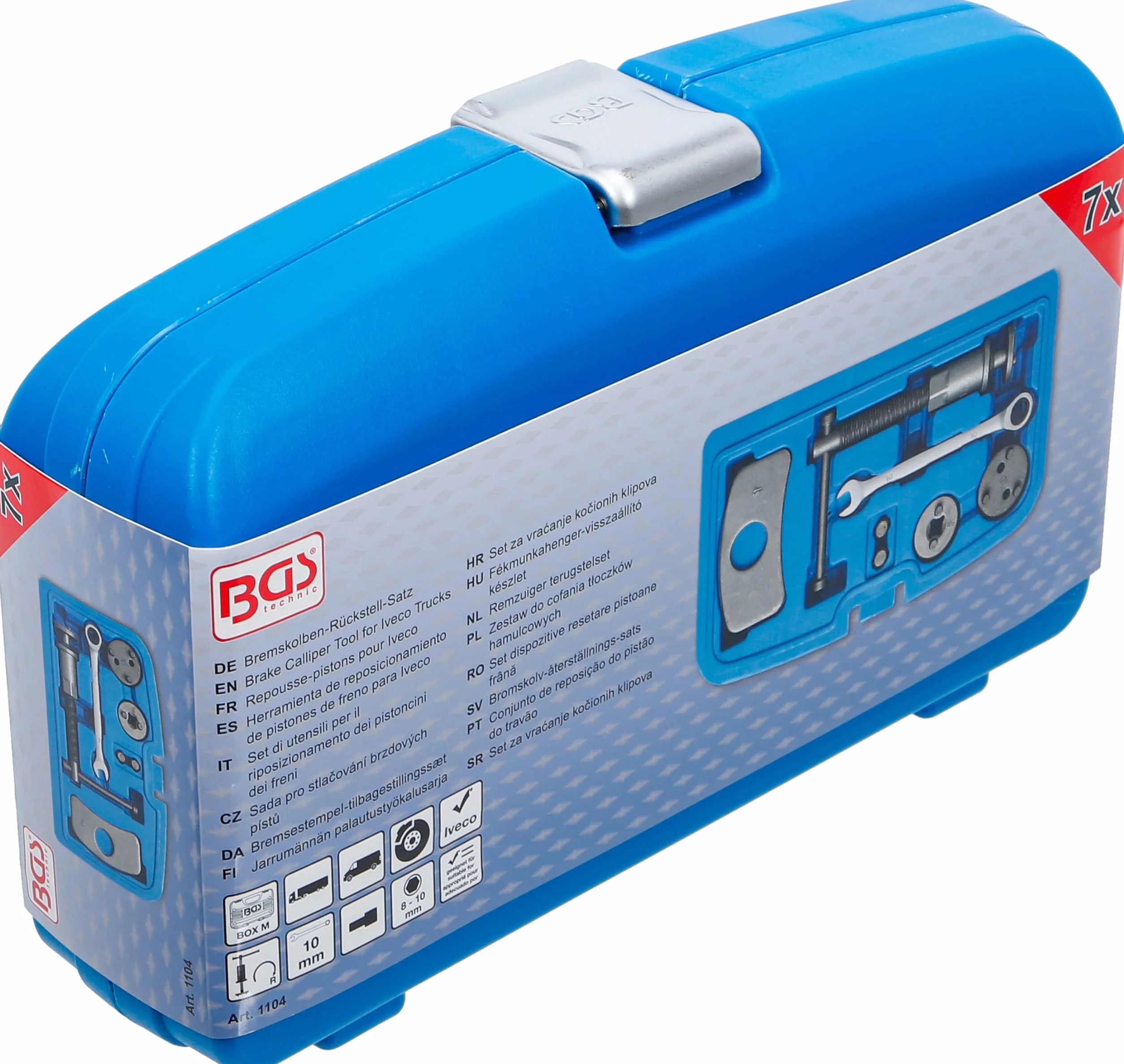 BGS 1104 Set di utensili per il riposizionamento dei pistoncini dei freni per Iveco 7 pz.