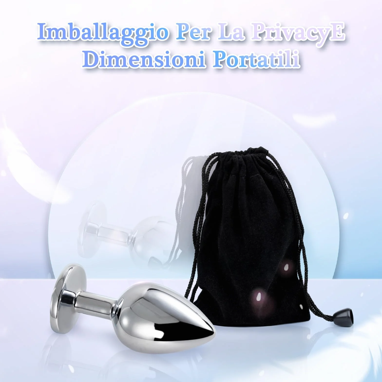 Cacuola Anal Plug Dilatatore Sex Toys Kit per Donna Uomo Metallo