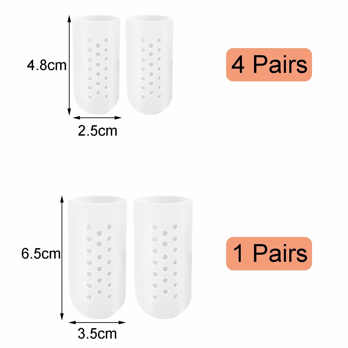 JDXun Protezione Dita Piedi Silicone 10pz, Copri Piedi Traspiranti per Alluce, Separatore Dita Piede Sollievo Dolore Attrito Calli