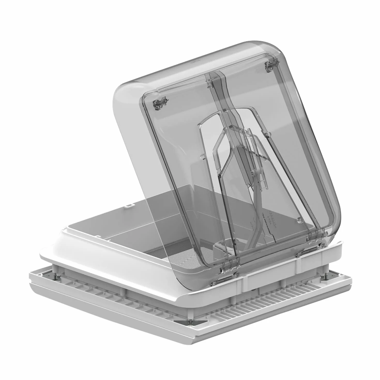 Oblò Vent 28 F Crystal Fiamma Interno Bianco Neutro Zanzariera Bagno Camper Van