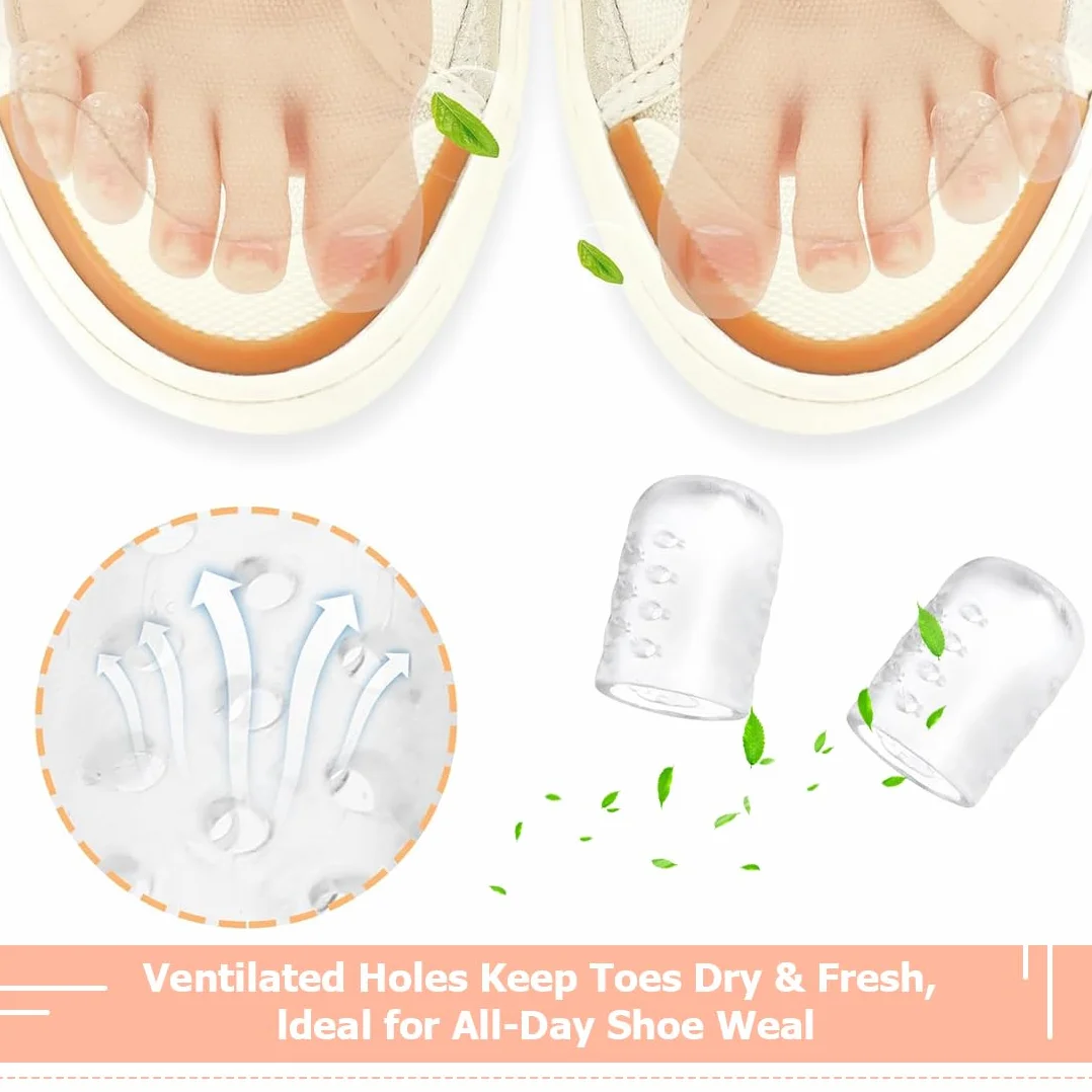 Protezione Dita Piedi Silicone 40 Pezzi, Proteggi Alluce, Traspirante Copri Alluce Calli