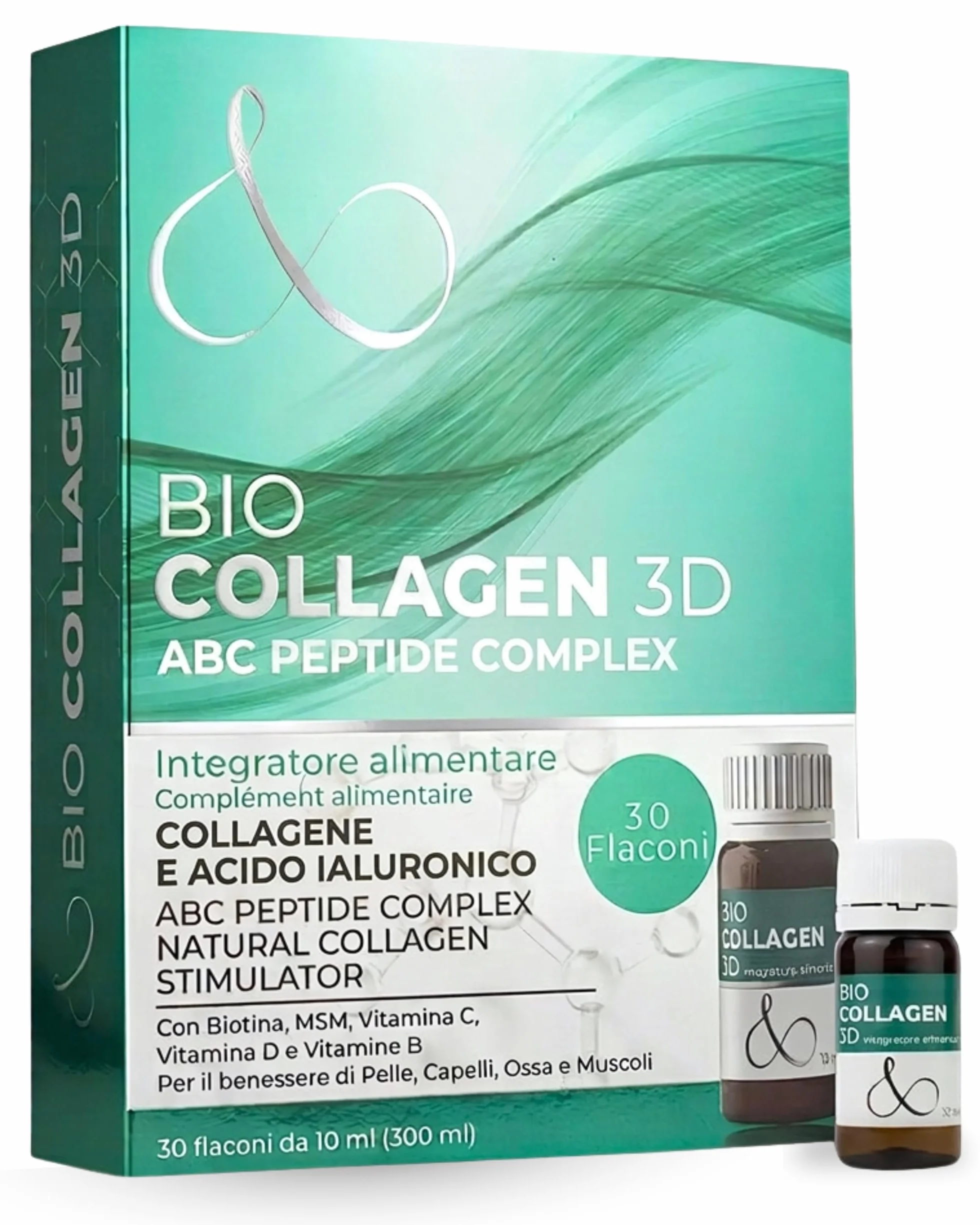 Collagene da Bere con Acido Ialuronico, Biotina, Msm, Vitamina C e Peptide - Collagen Idrolizzato per Ossa e Articolazioni
