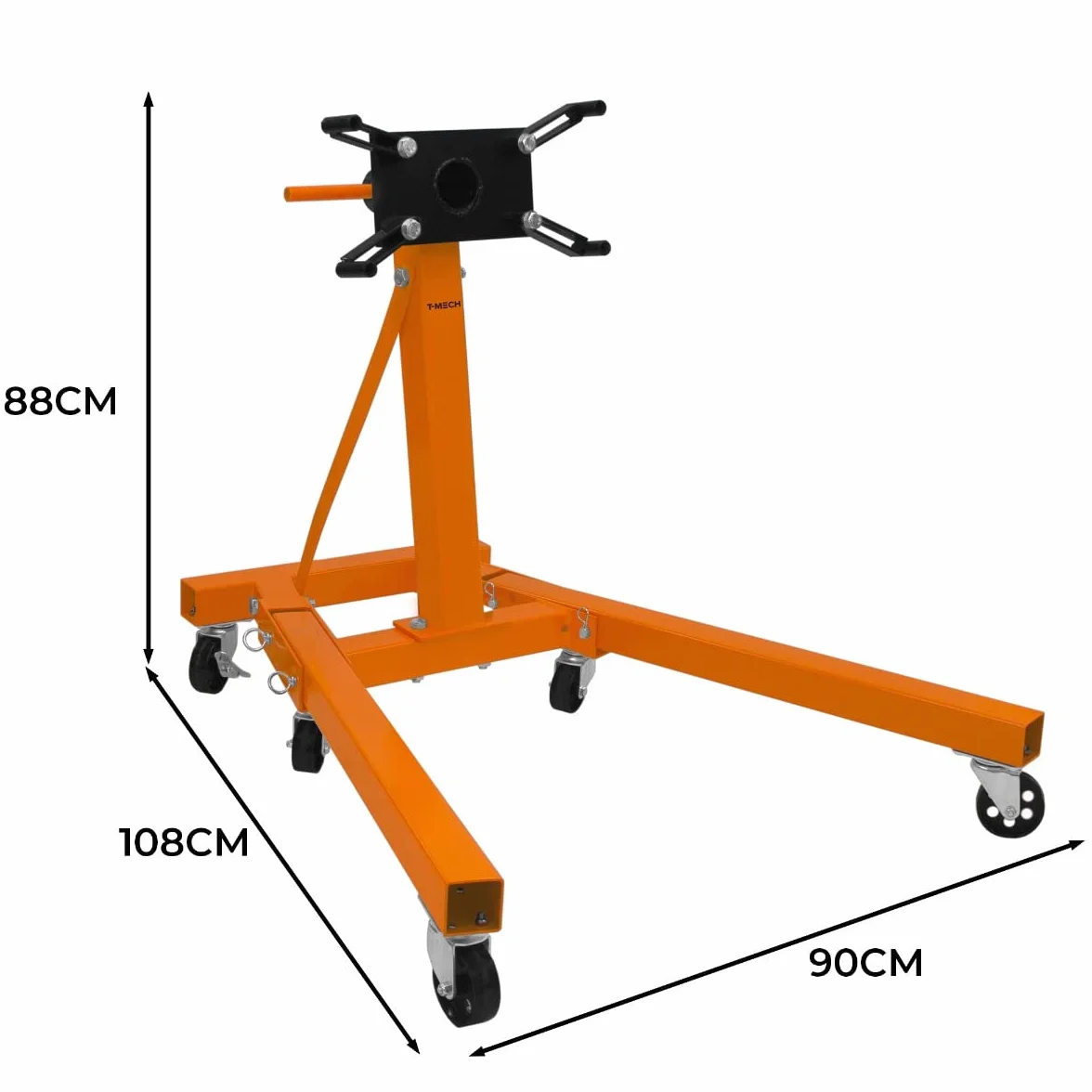 Supporto per cambio motore 900kg Rotazione 360° Altezza 810mm 6 Ruote 2 Freni Carrello professionale