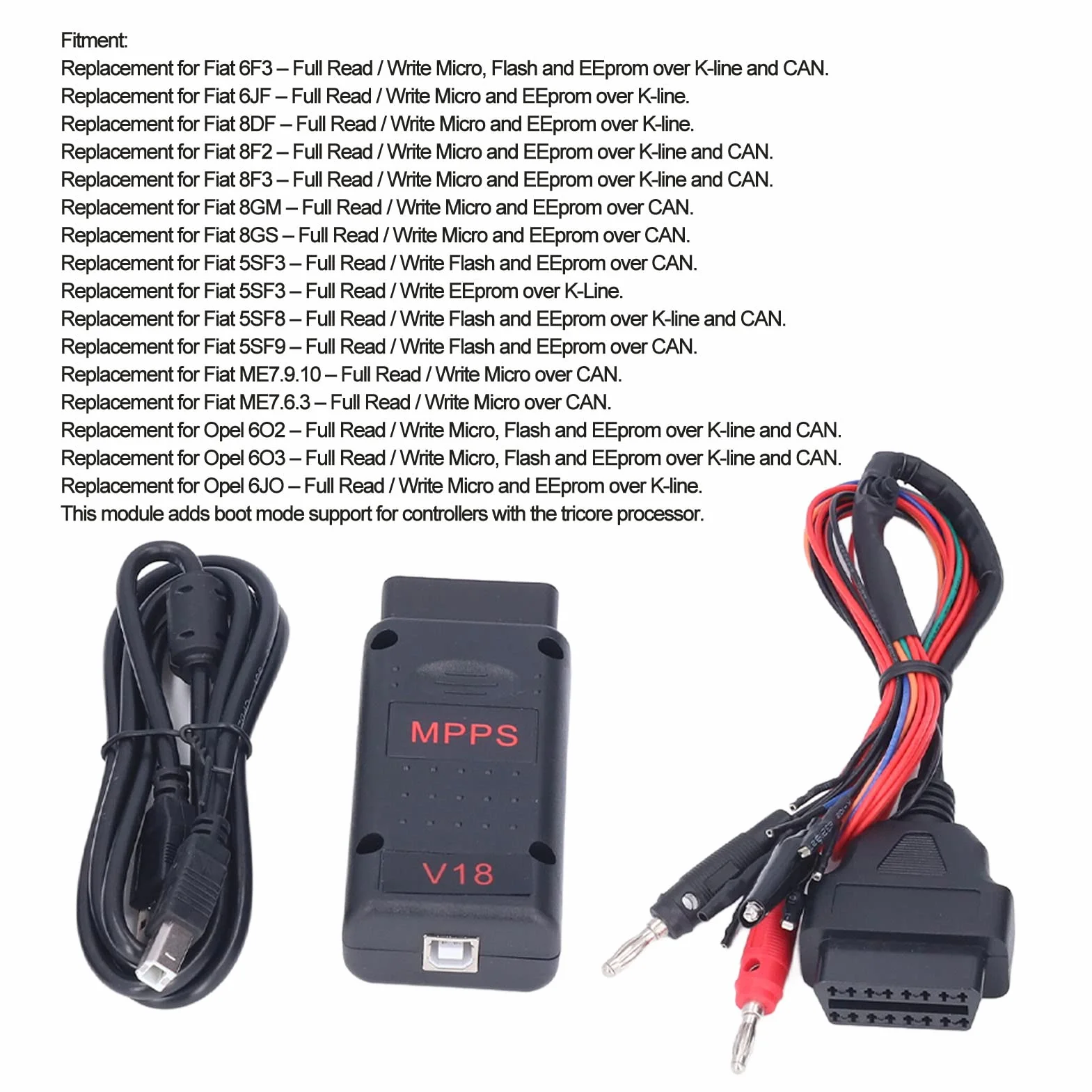 Buachois Strumento diagnostico per auto OBD2 MPPS V18 programmatore ECU chip tuning lettura scrittura memoria