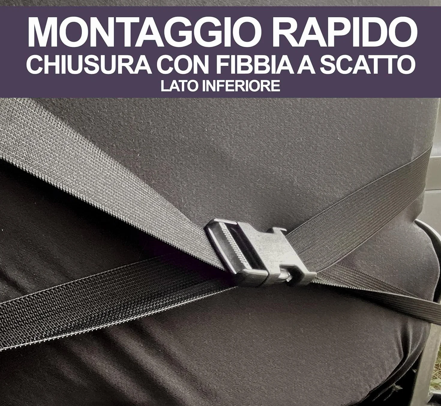 Coprisedili Auto per Smart Made in Italy Set Copri-sedile Anteriori Coppia Nero/Grigio Scuro