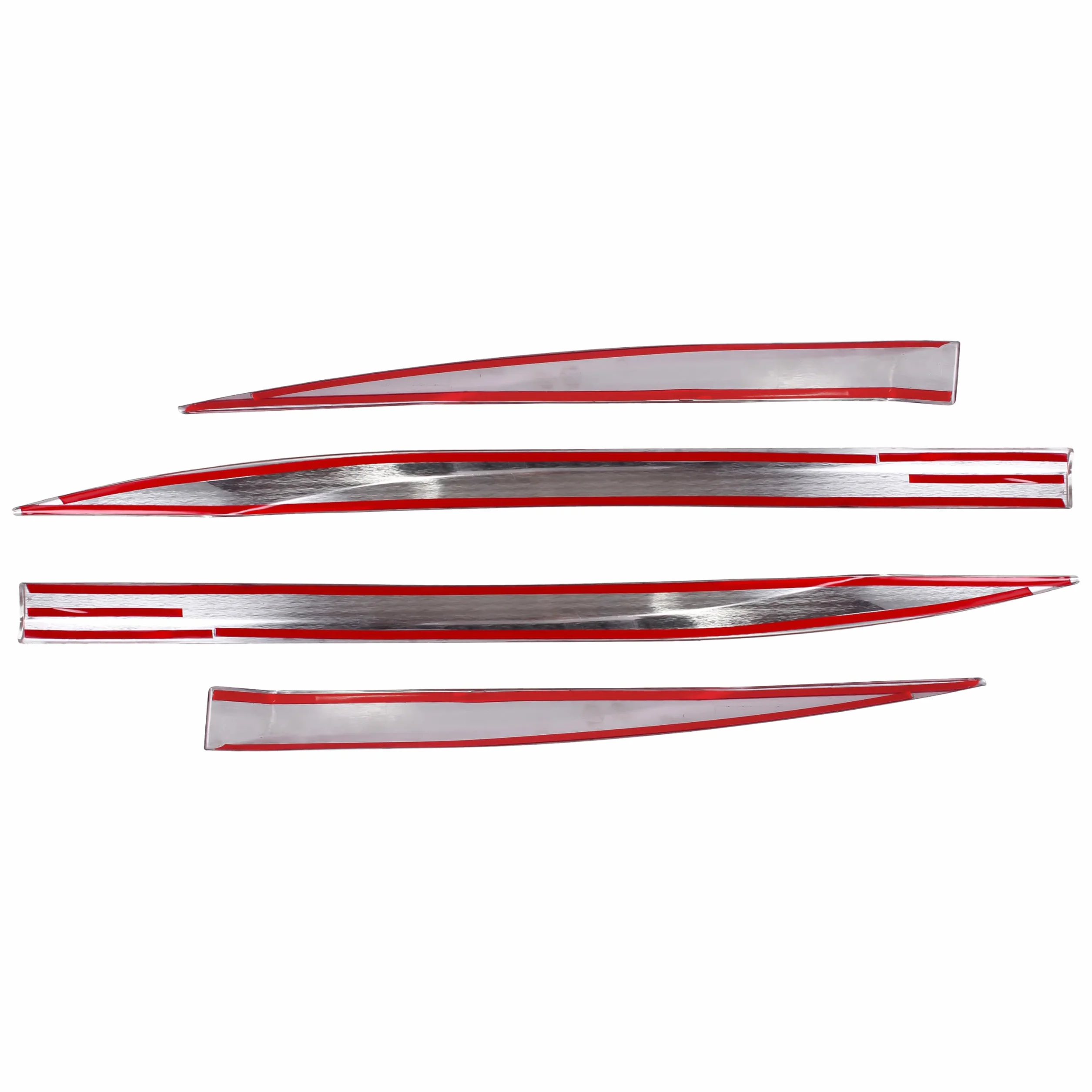 INLY 4 pezzi modanature laterali cromate in acciaio inox compatibili con 3008