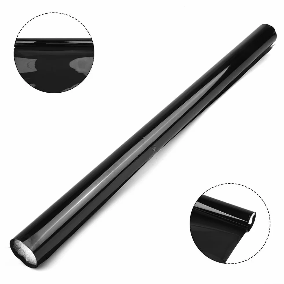 Rotolo di pellicola oscurante 15% VLT, nero, 25 x 100 cm, per auto, casa, vetri, rifiuto del calore, riduzione dei riflessi, protezione UV