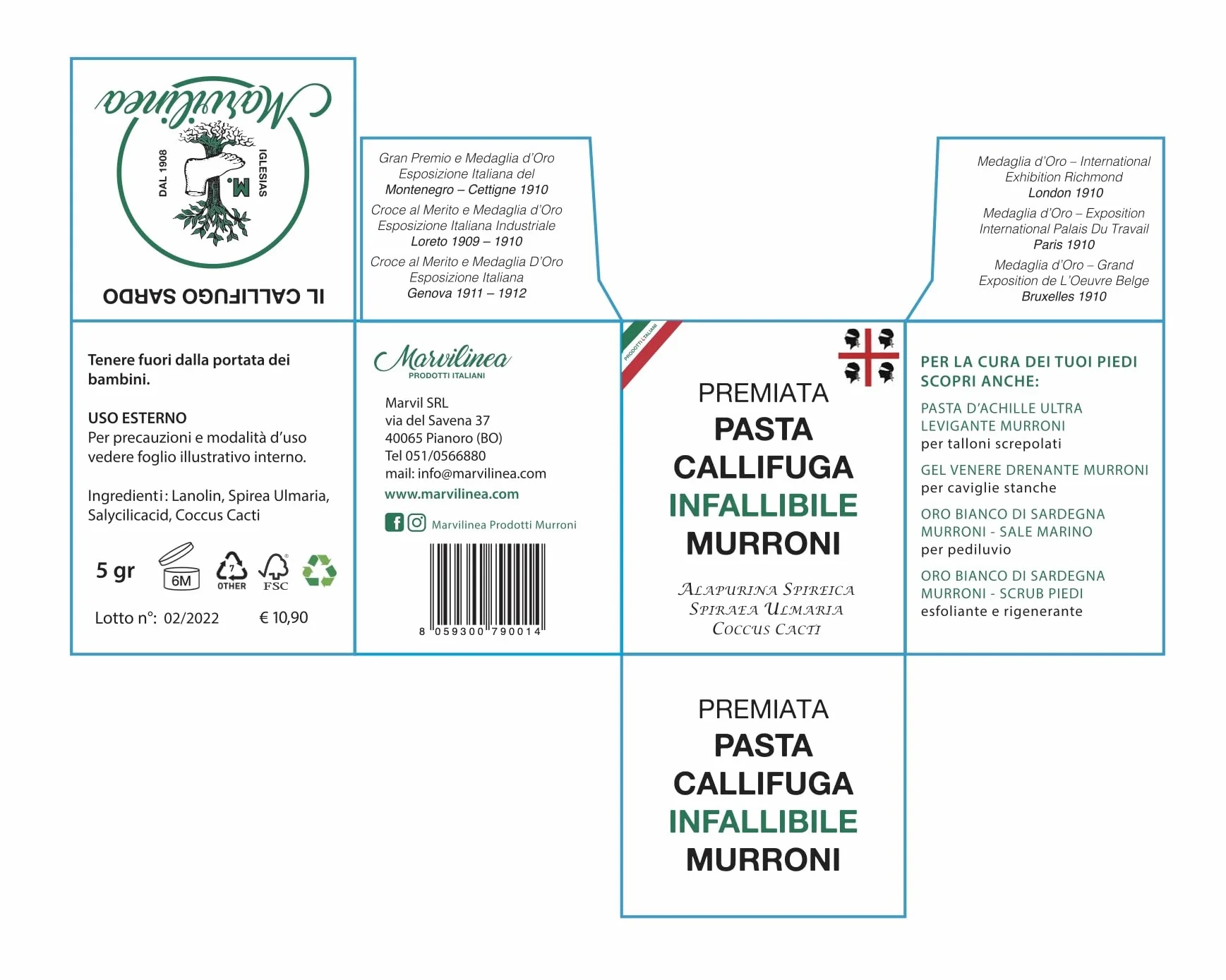 Pasta Callifuga Extra Forte per Piedi Rimozione Totale Calli Verruche e Occhi di Pernice