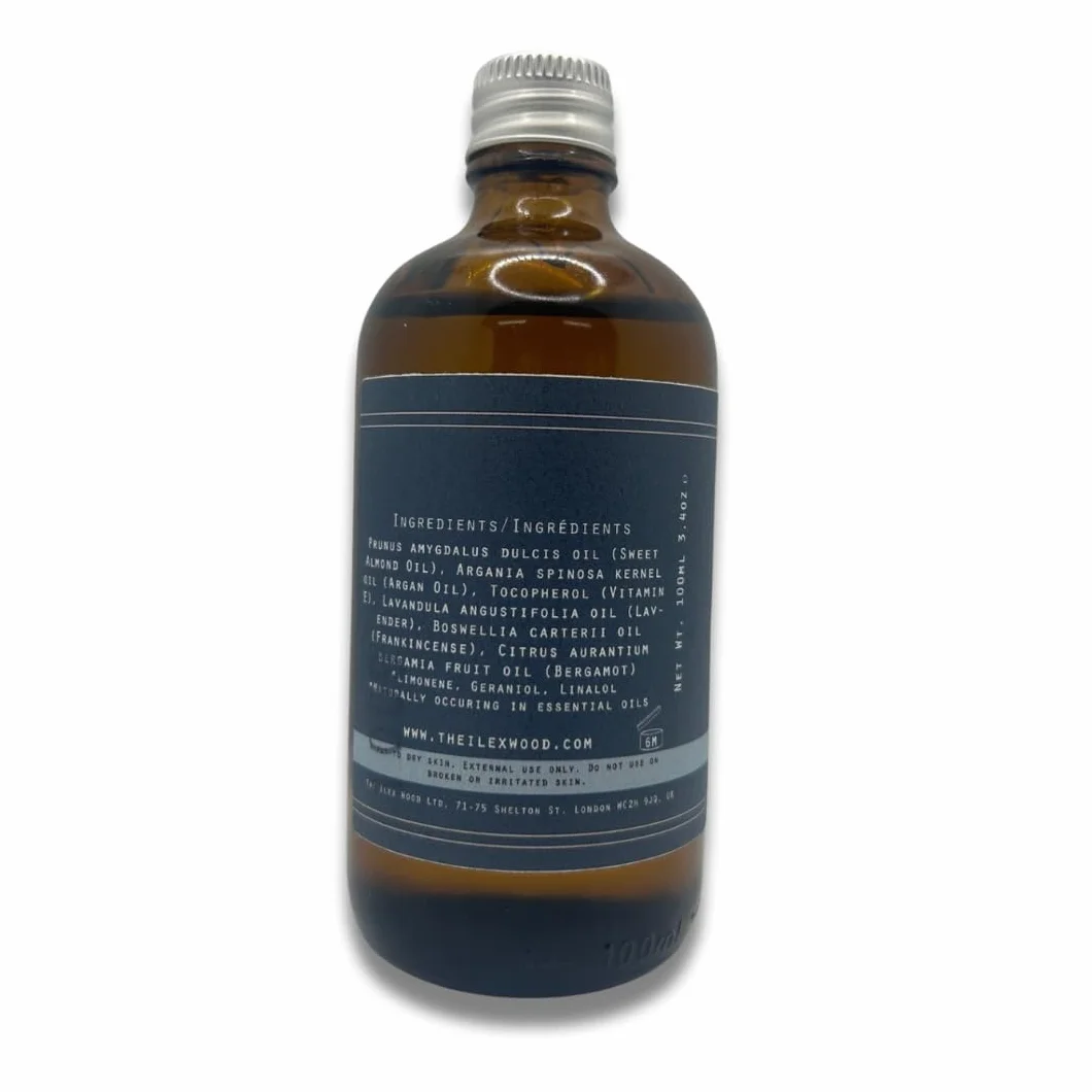 Olio massaggiante vegano naturale lenitivo The Ilex Wood Relax bergamotto lavanda