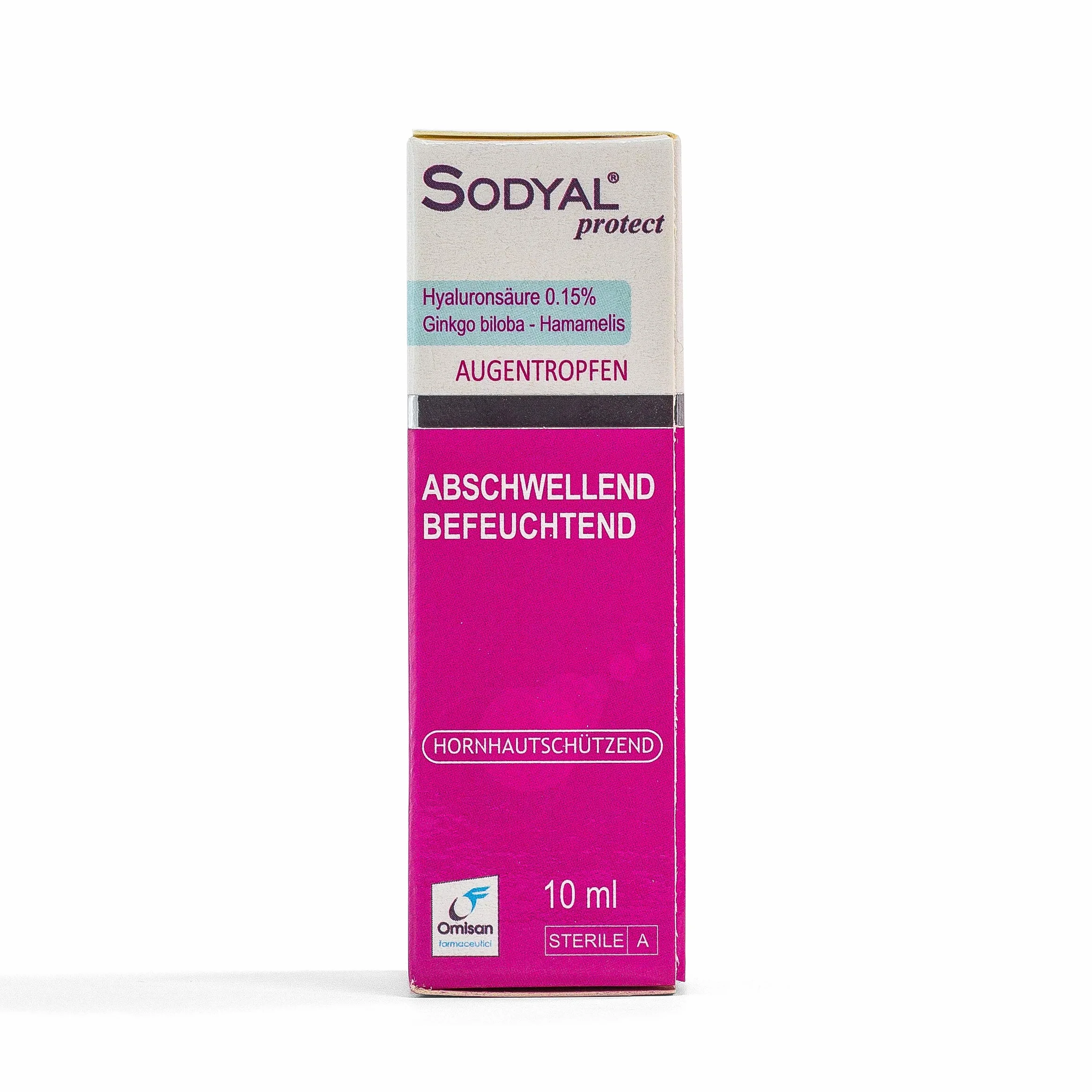 Sodyal Protect Decongestionante e Lubrificante Gocce Oculari Acido Ialuronico Ginkgo Biloba Hamamelis 10 ml