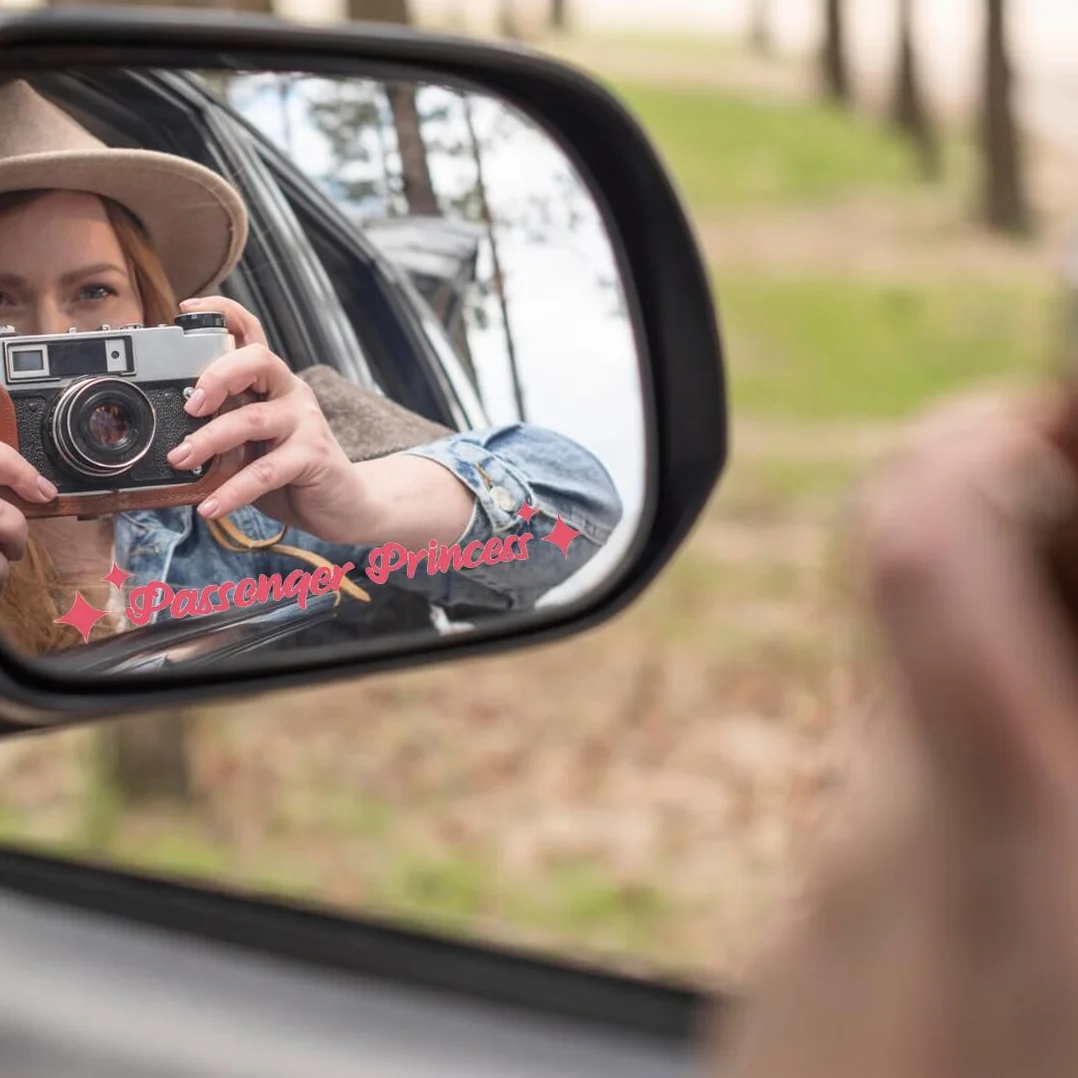 JEYORZY Passenger Princess Adesivo Auto 4 Pezzi Adesivi Divertenti Finestrino Decorazione Donne