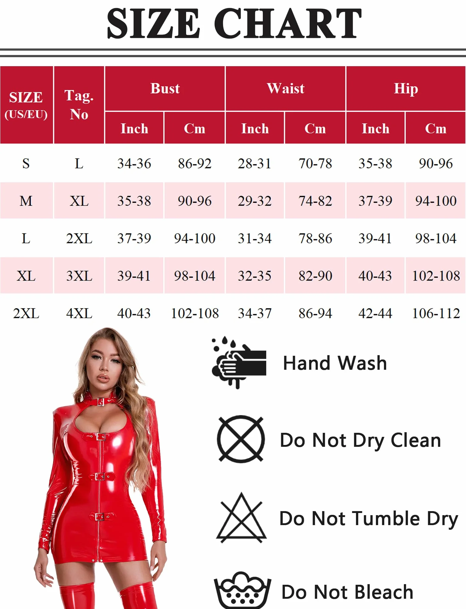Maeau Tuta da donna lucida laccata attillata bodycon look bagnato maglia da gatto EU S-XXL