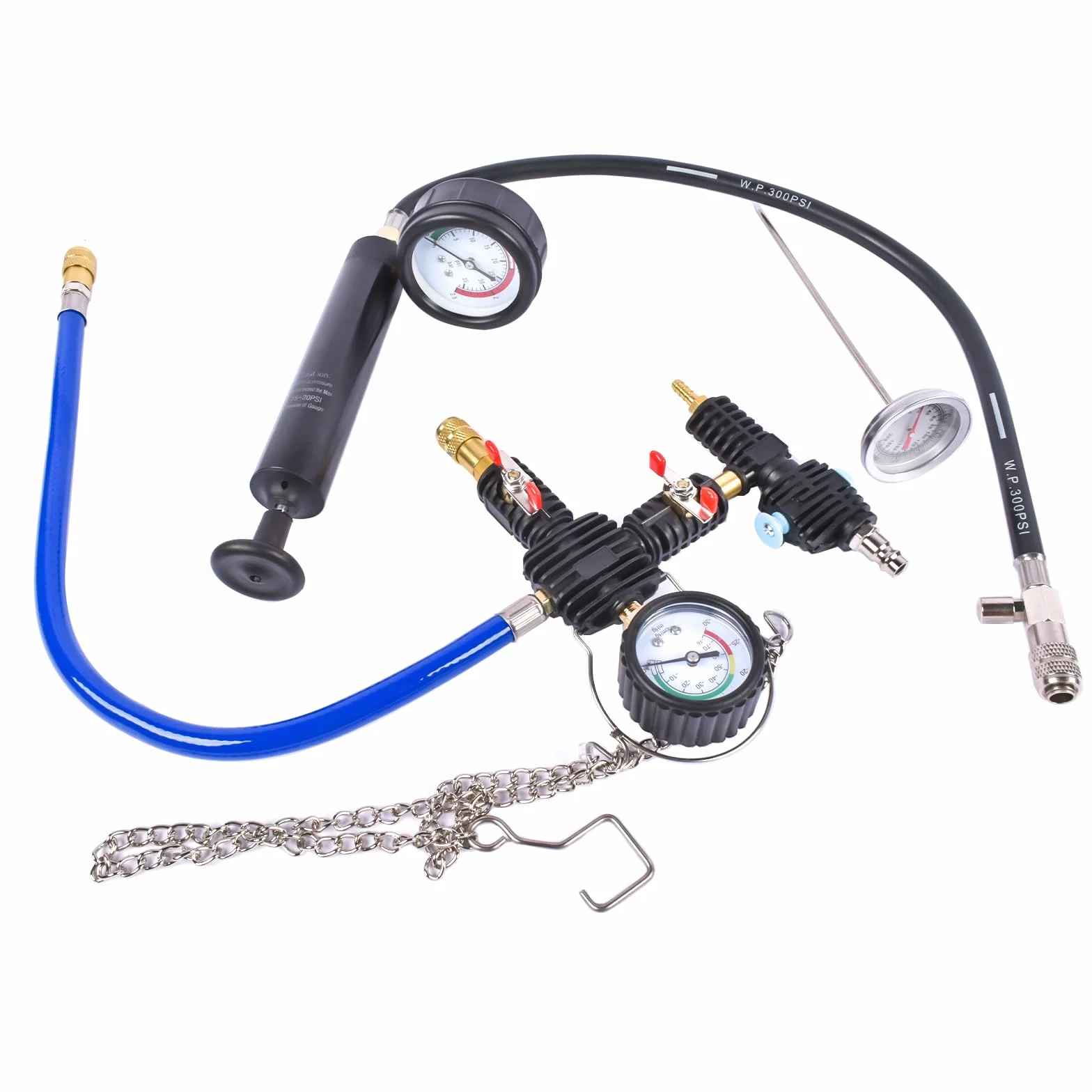 Universale Radiatore Pressione Tester Kit 31 Pezzi per Auto Sistema di Raffreddamento Test