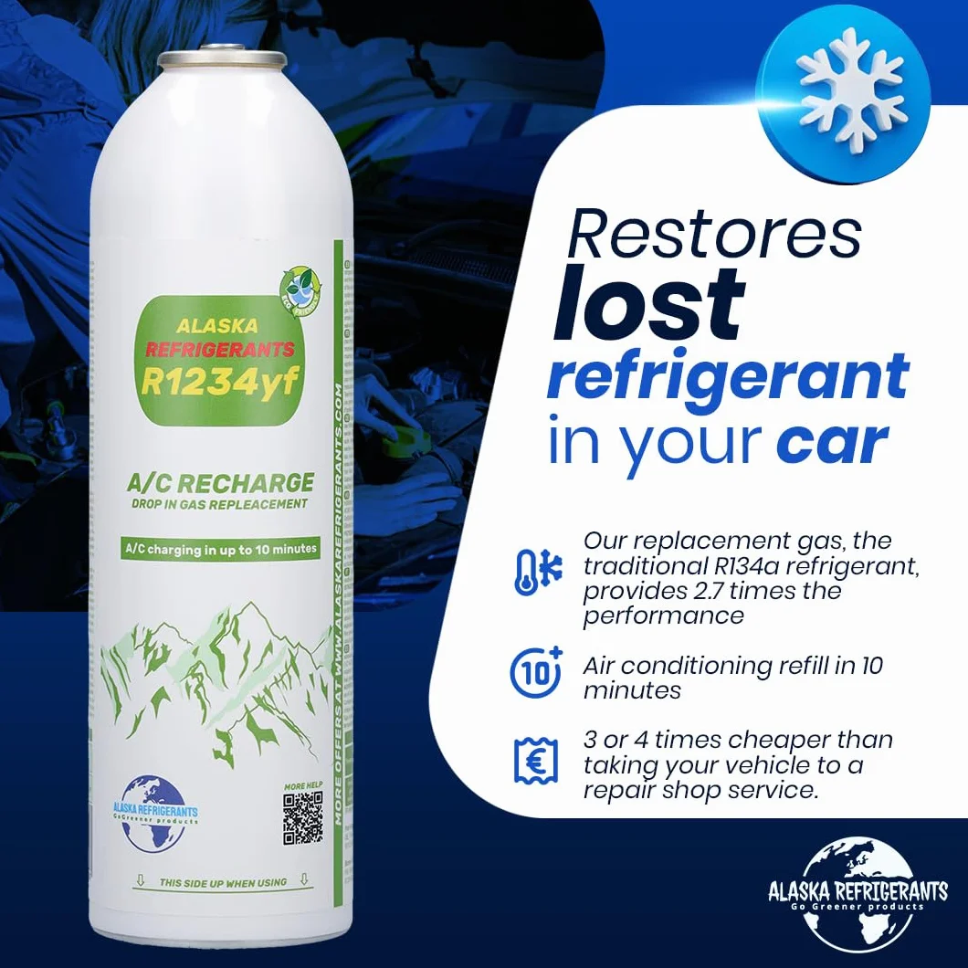 Alaska Refrigerants R1234yf Refrigerante di ricambio per veicoli
