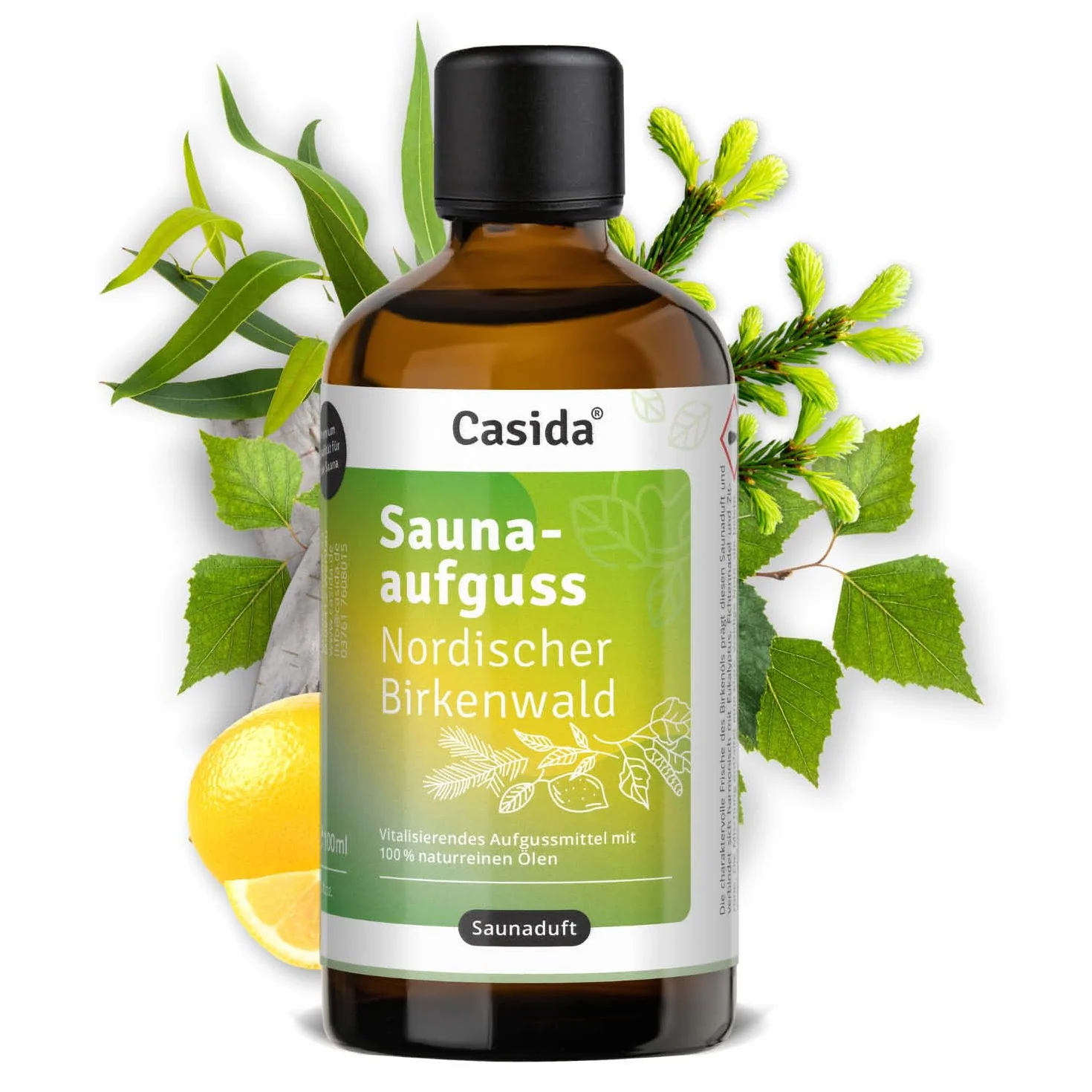Casida Infusione per sauna con oli essenziali naturali betulla eucalipto abete rosso limone 100 ml