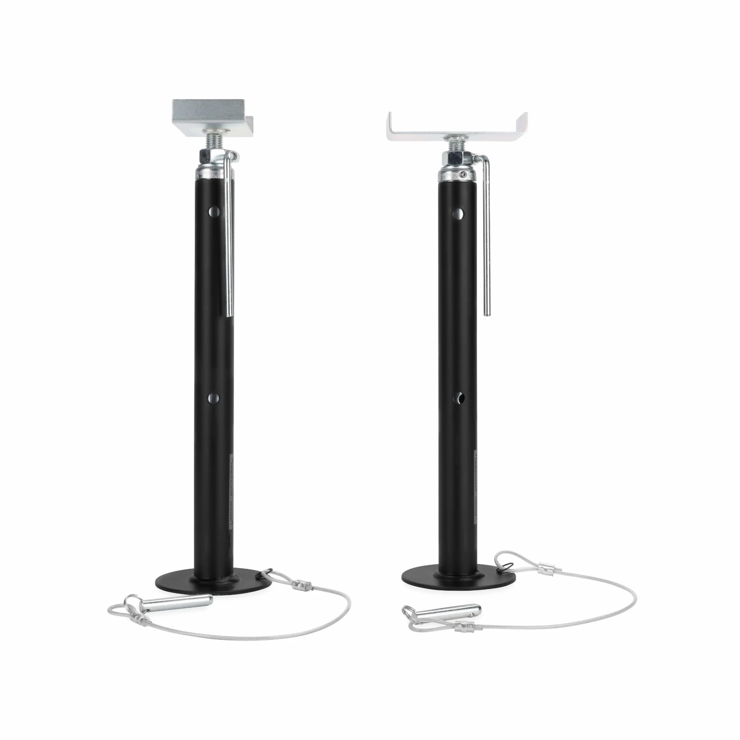 Camco Eaz-Lift - Supporti scorrevoli per camper, in acciaio resistente, altezza regolabile da 48,3 cm a 119,4 cm, con posizioni di blocco incrementali, supporta fino a 2,3 t ciascuno, set da 2 (48866)