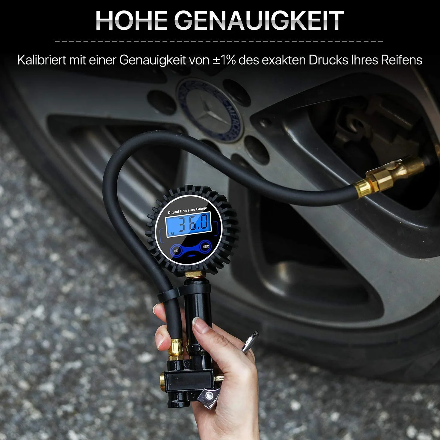 Manometro Pressione Gomme Manometro Digitale pressione gomme 200 PSI Alta Precisione con Luce a LED e Schermo LCD per Auto, SUV, Camion, Moto