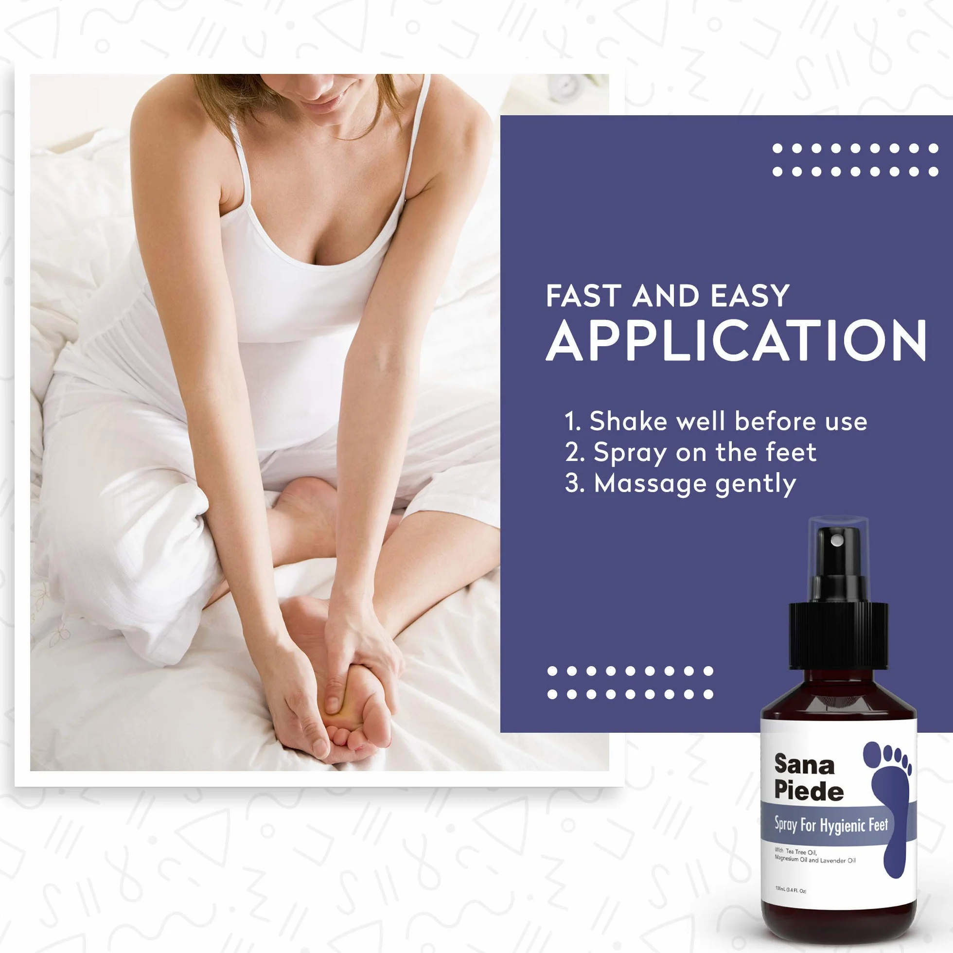 Anti Vesciche Spray 100ml Alternativa a Cerotti Vesciche Efficace Contro Vesciche Piedi Olio di Lavanda