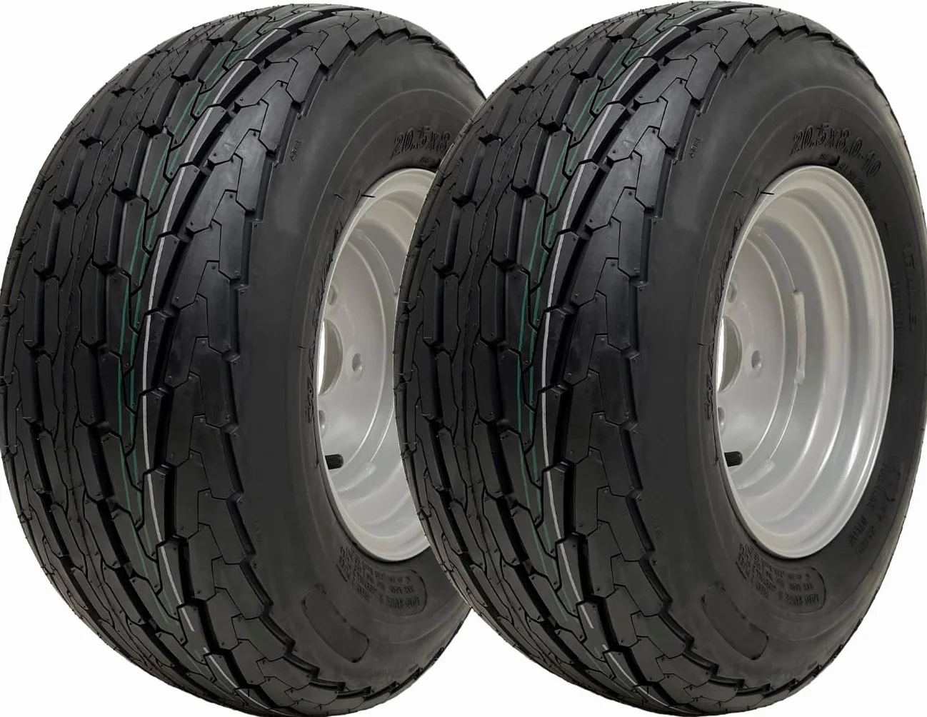 Pneumatico per rimorchio 20,5x8,0-10 8 strati PCD 100 605 kg set da 2