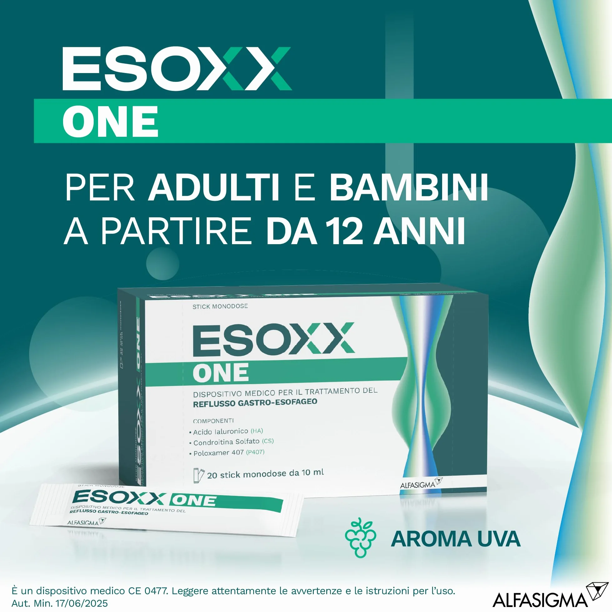 Esoxx One Dispositivo Medico Reflusso Gastro-Esofageo 20 Bustine Orosolubili
