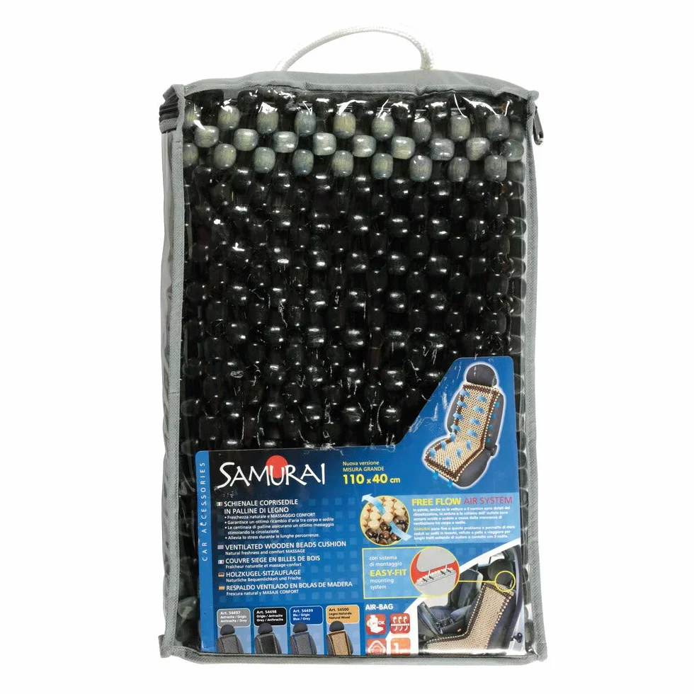 Lampa Samurai Schienale in Palline di Legno Grigio Antracite