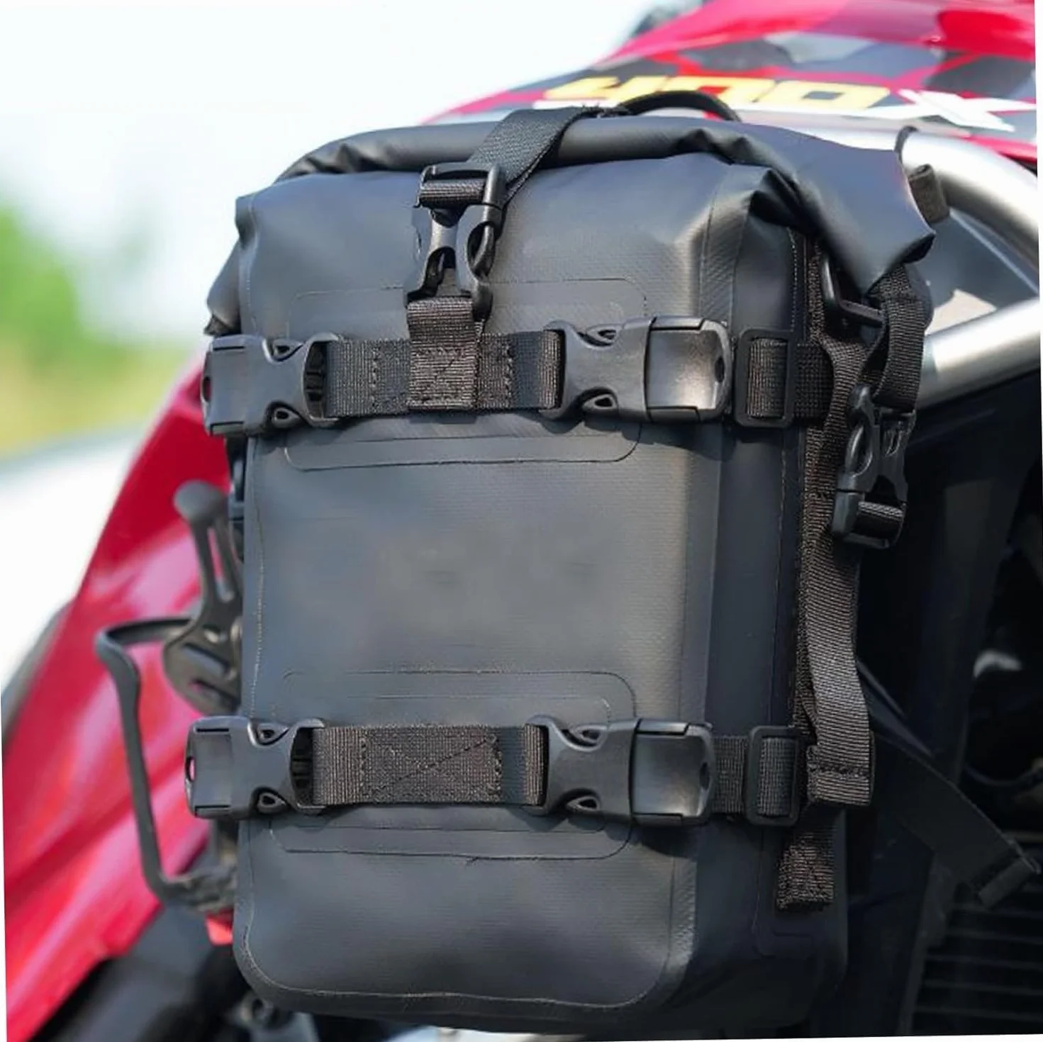 Borse Paramotore Moto 8L Impermeabile Borsa per BMW F 850 GS Adventure 2018-2022, Borsa per Telaio Paraurti Moto Motociclette Espandibile Borse Laterali,Black/A
