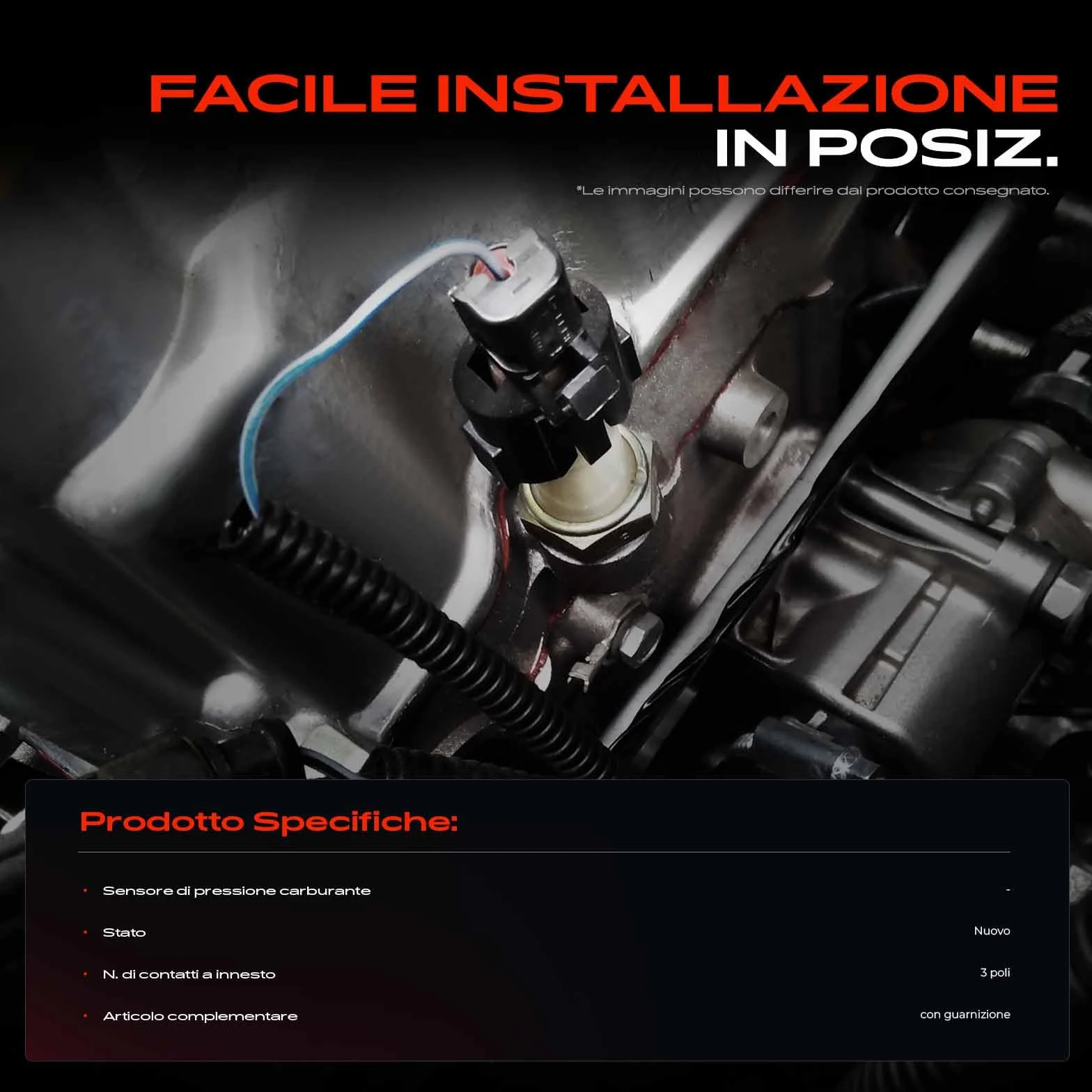 Frankberg Sensore pressione differenziale Pressione gas di scarico Compatibile con M.e.g.a.n.e II BM0/1 CM0/1 Corsa D S07 Corsa C Furgone/Compatto X01 XC60 156 Antara L07 Replace# 504088732