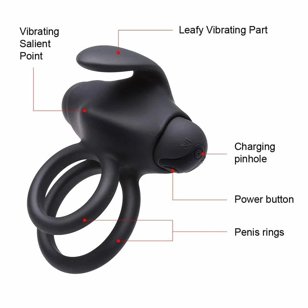 G iocattoli Sessuale Dildo Maschile Anello Vibrante per il Pene Uomo Coppia, Stimolante Donna Clitoride Vibratore Silicone Regolabile