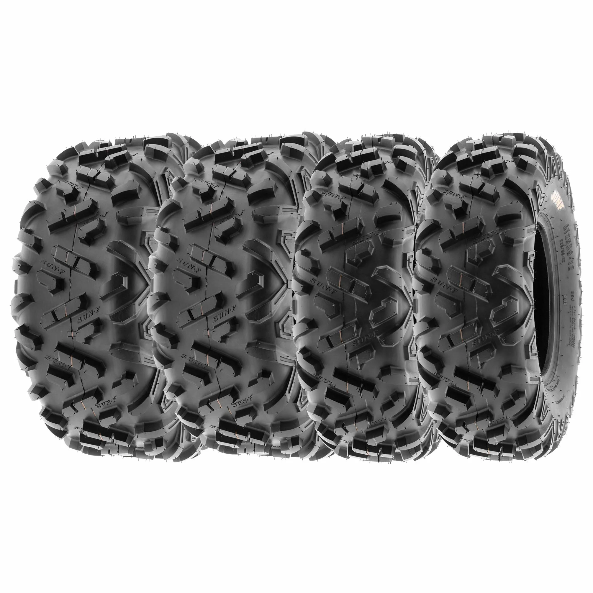 SunF A051 25x8-12 & 25x10-12 Power.II Quad ATV UTV Pneumatici sportivi 6PR TL, set di 4 pezzi