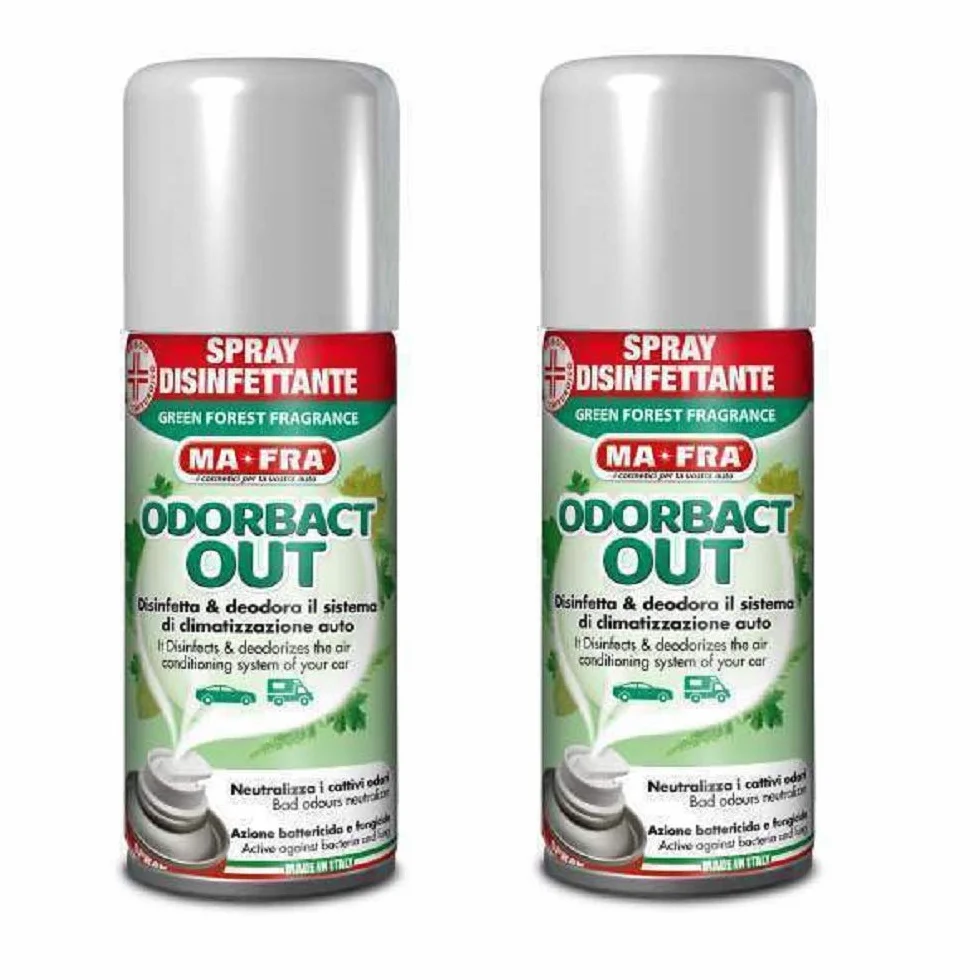 MAFRA ODORBACT OUT GREEN FOREST Spray Purificante per Climatizzatori Auto 150ML (2)