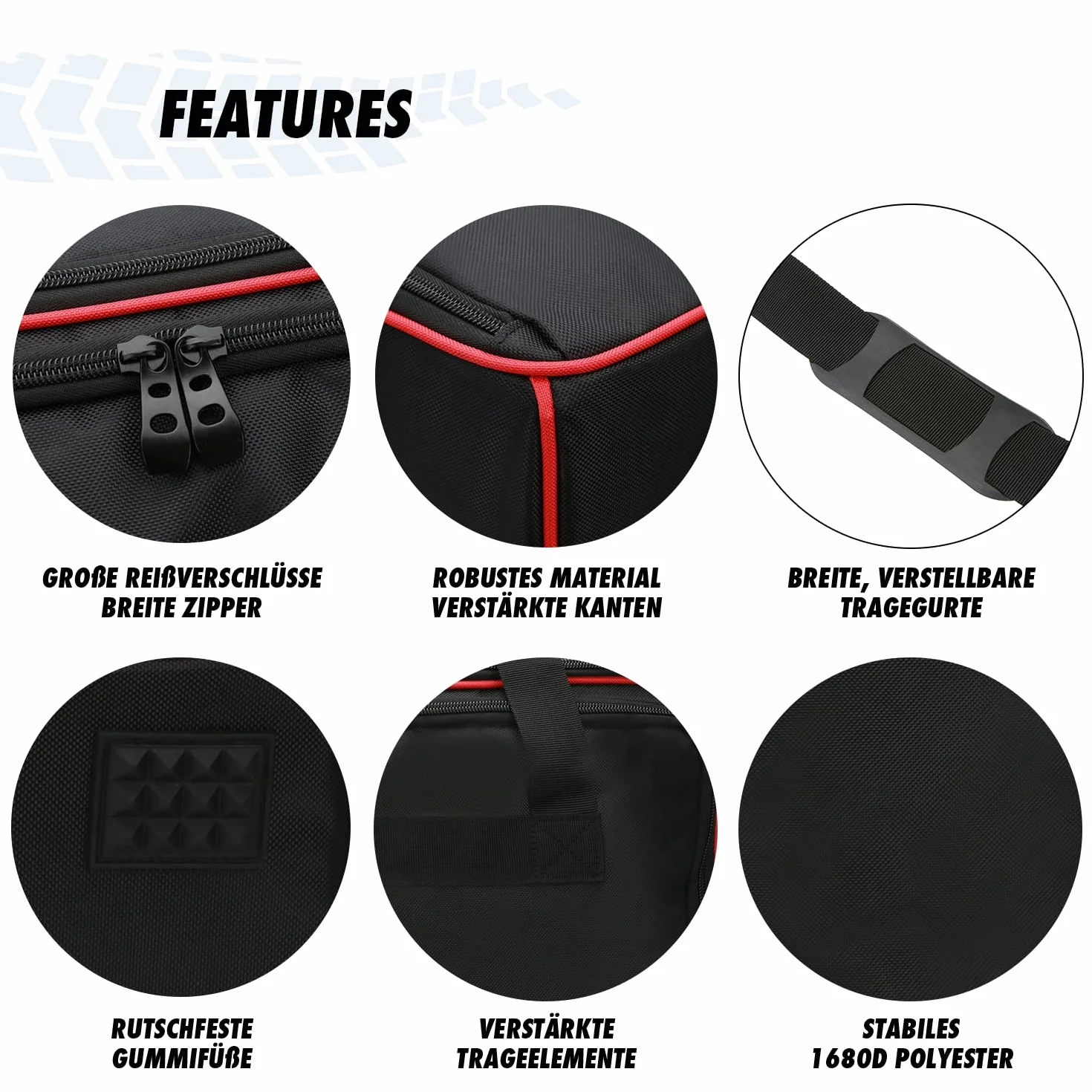 Getmore Parti Borse Interne per Valigie Laterali e Bauletto in Alluminio Ducati Multistrada | 3 Parti | Accessorio Moto | Valigia