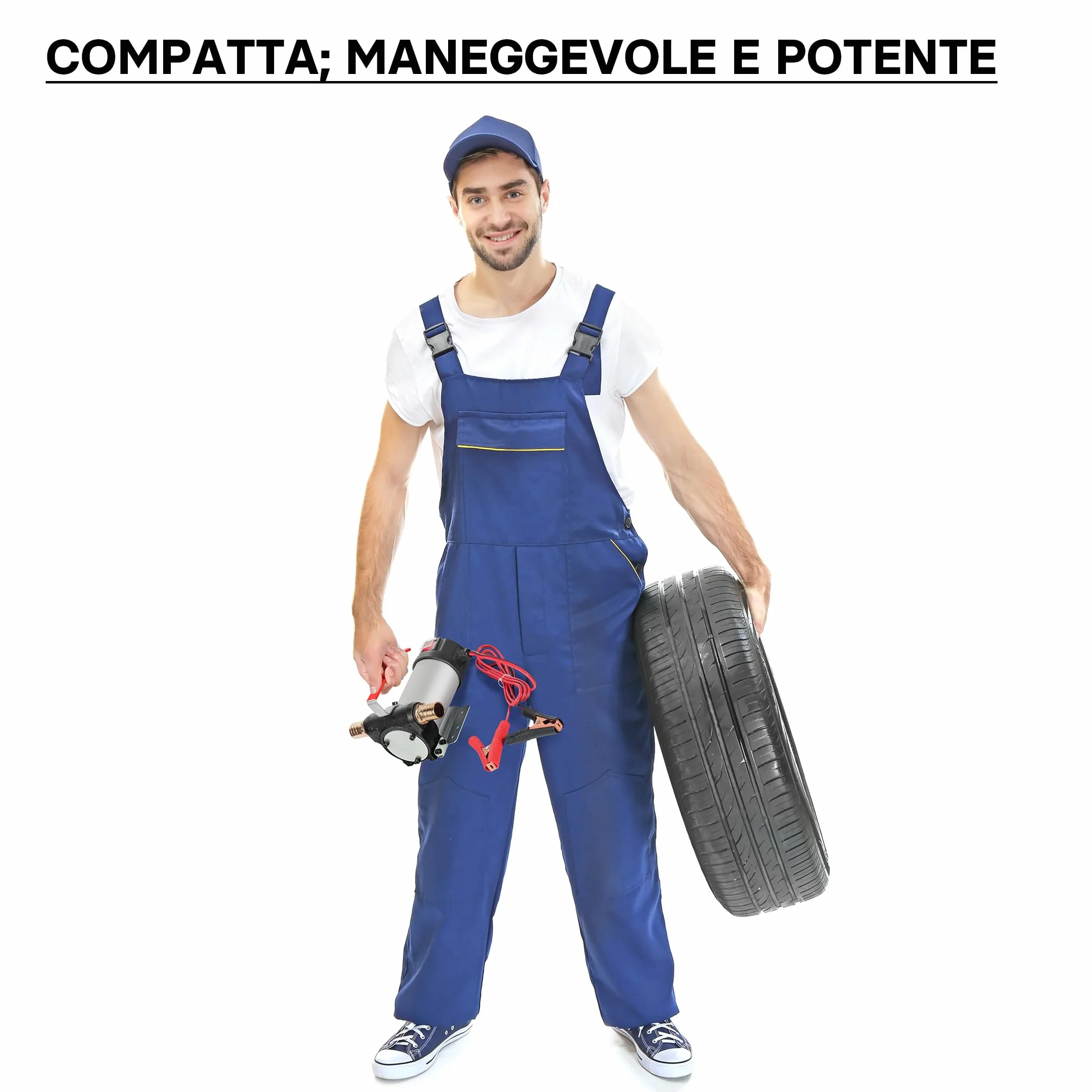 WilTec Pompa autoadescante per diesel gasolio 12 V 150 W 40 l/min