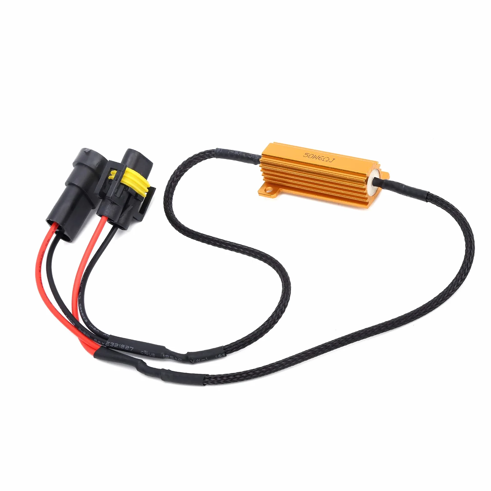 Adattatore Resistore di Carico LED 50W 6Ω per Indicatori di Direzione Fendinebbia, Cancellatore di Errori per Fari Auto, Adatto per H11 880 881, 2 Pezzi in Metallo