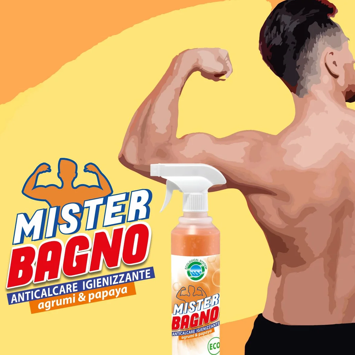 Mister Bagno Detersivo Bagno 3L Bag in Box Ecologico Agruni e Papaya