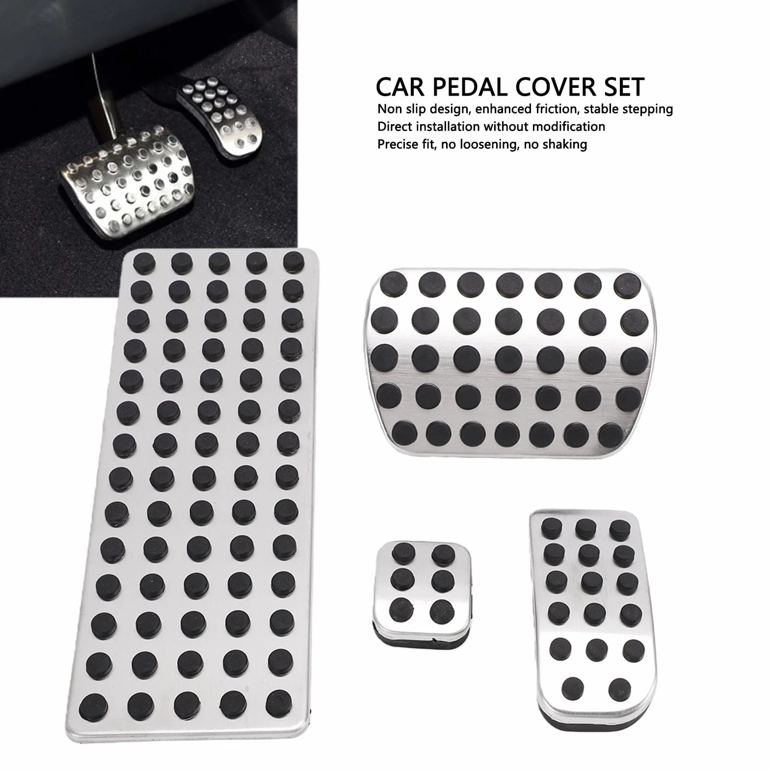 Acouto Sostituzione Copertura Pedale Vito W639 W447 2011-2018 Antiscivolo Acceleratore Freno Set 4PCS