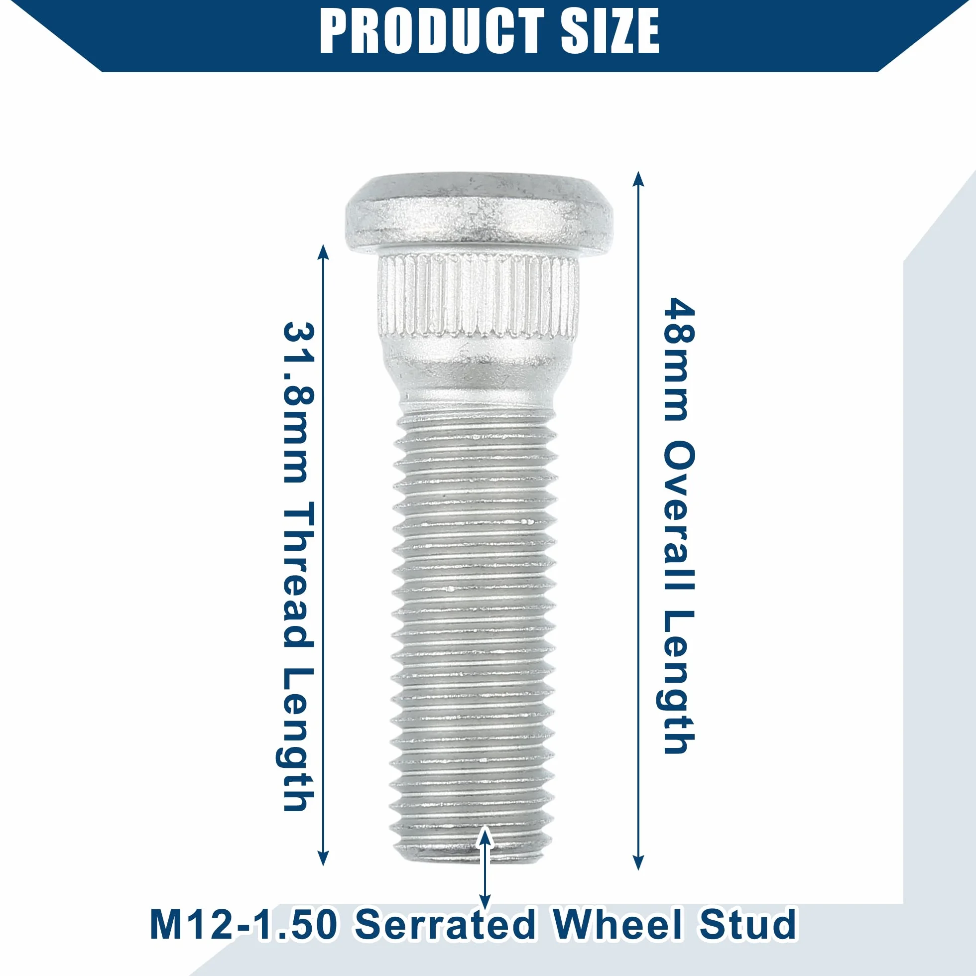 A ABSOPRO No.9094202049 Bullone per Perno Ruota M12-1.5 per Lexus per Toyota 20 Pezzi