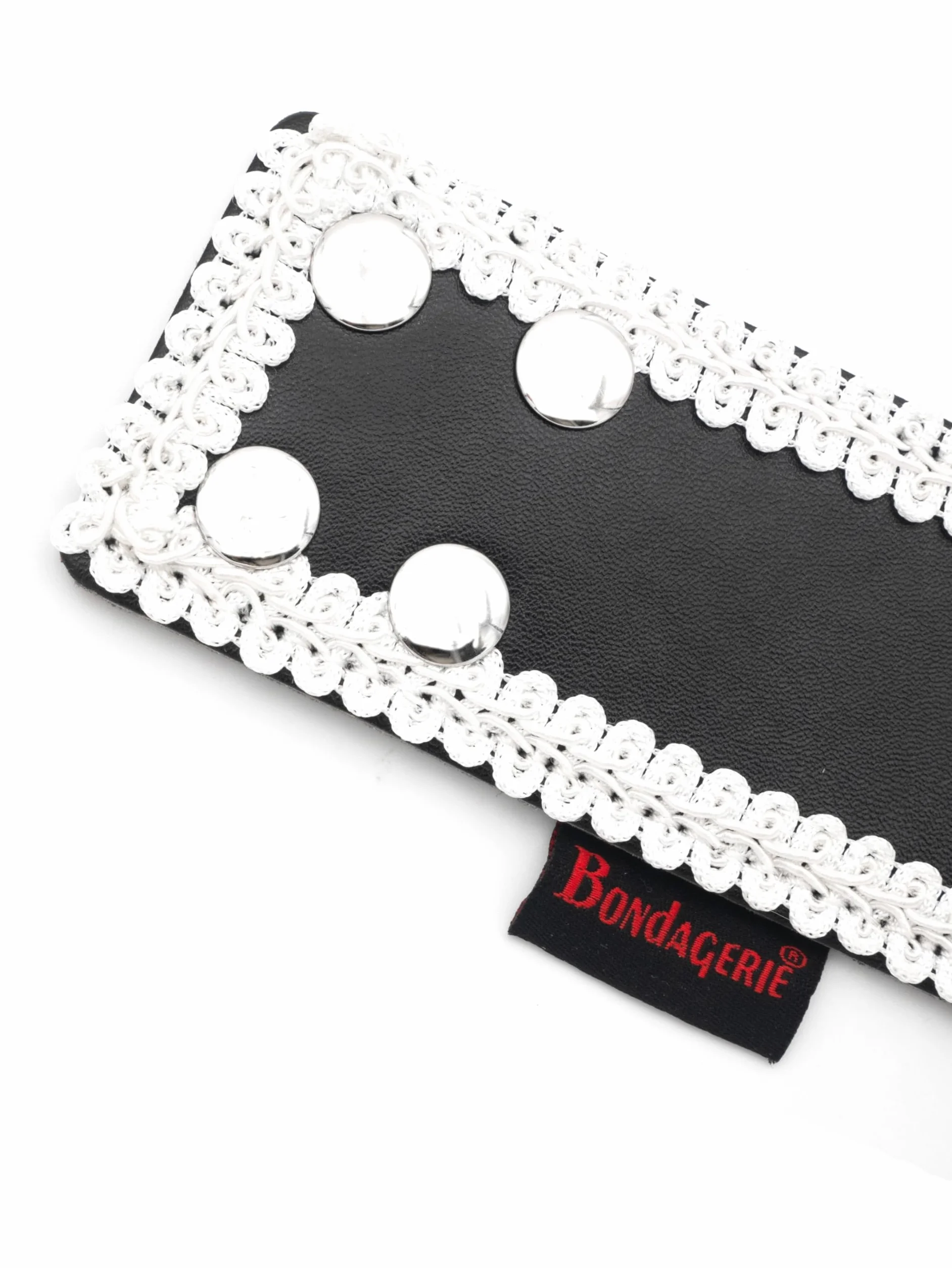 BONDAGERIE® Manette gotiche con disegno ricamato